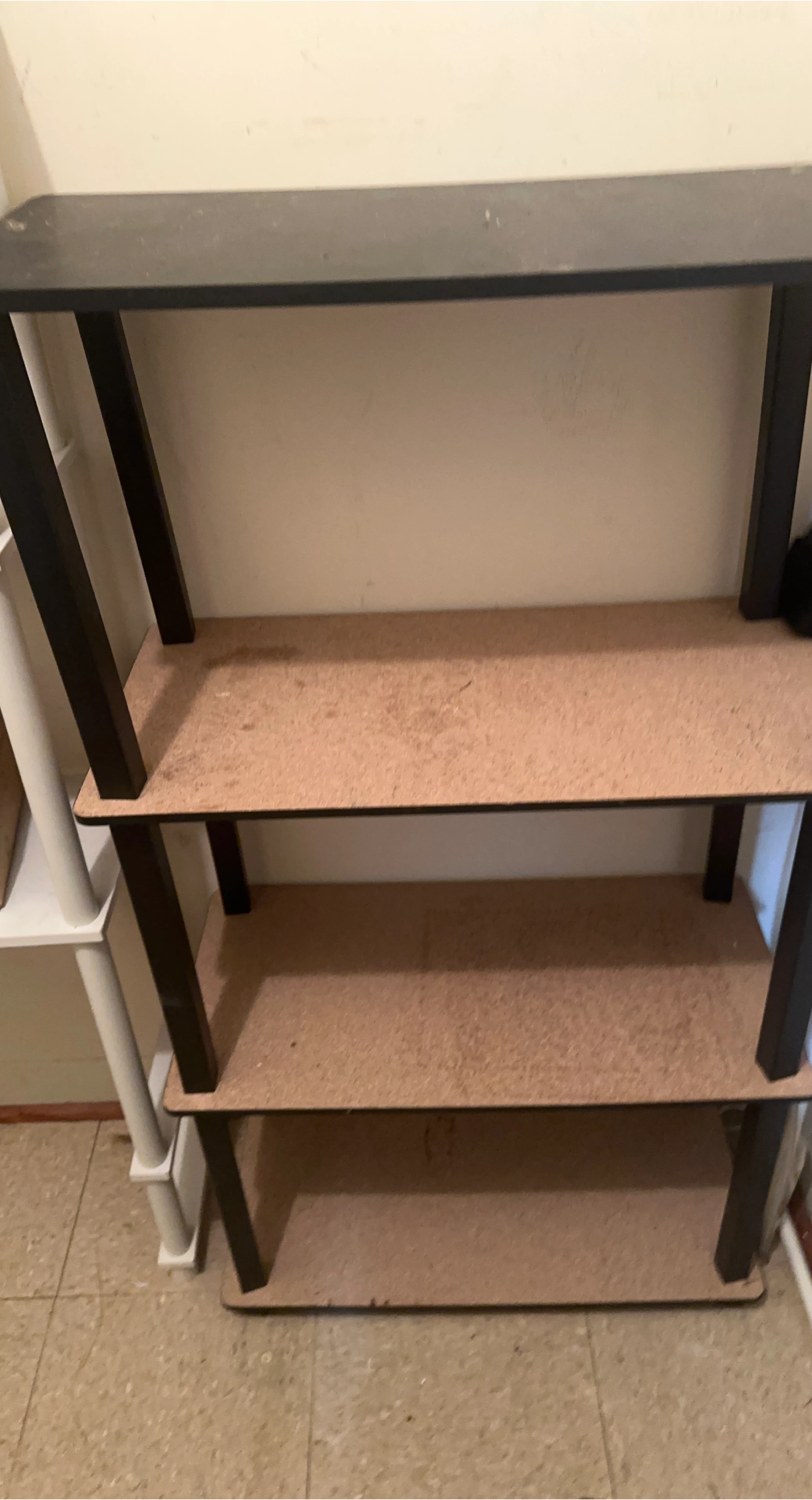 Wooden Shelf Unit - Black Frame