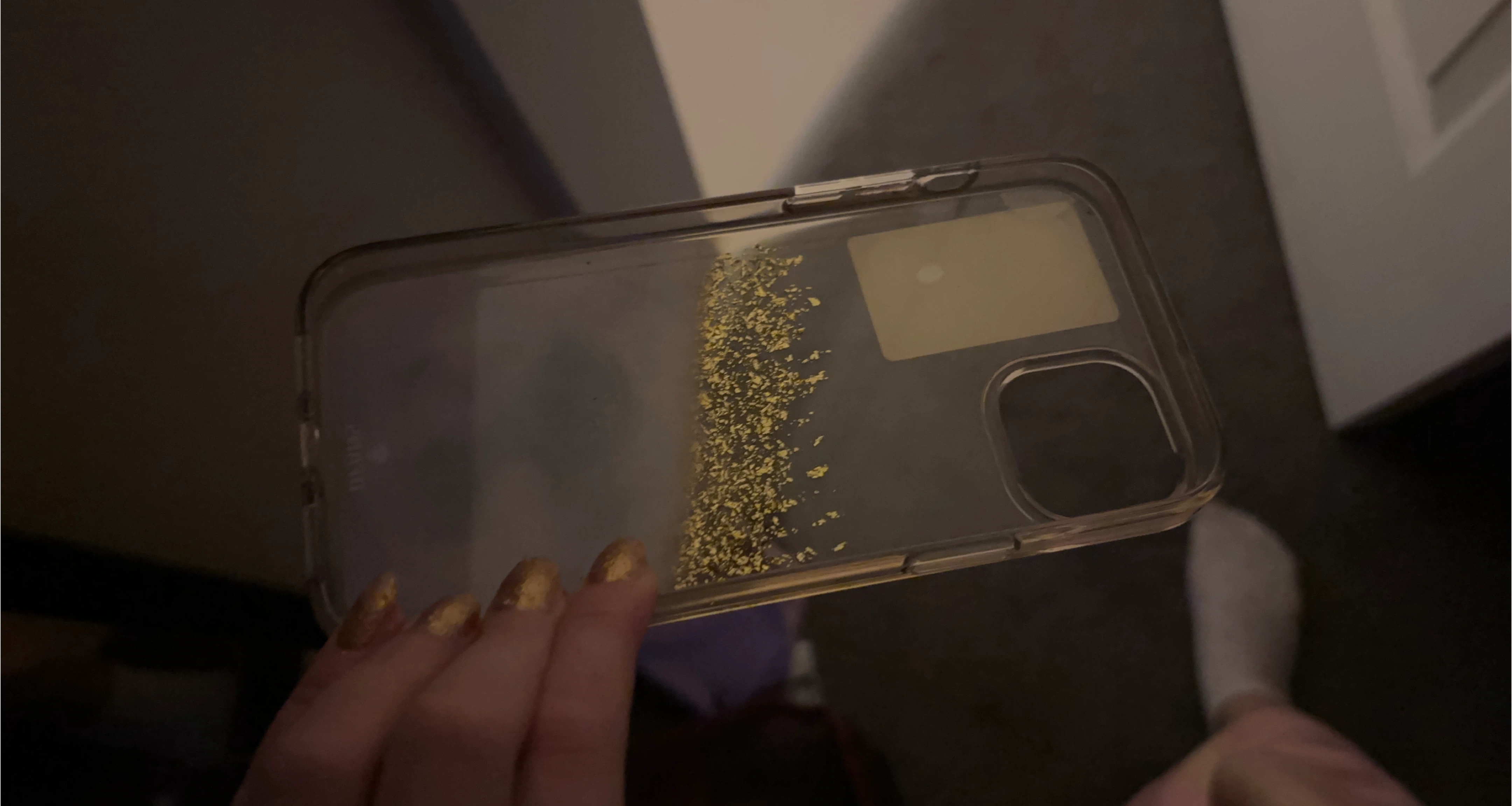 Velvet Caviar iPhone Case with Gold Flakes for iPhone 15 plus