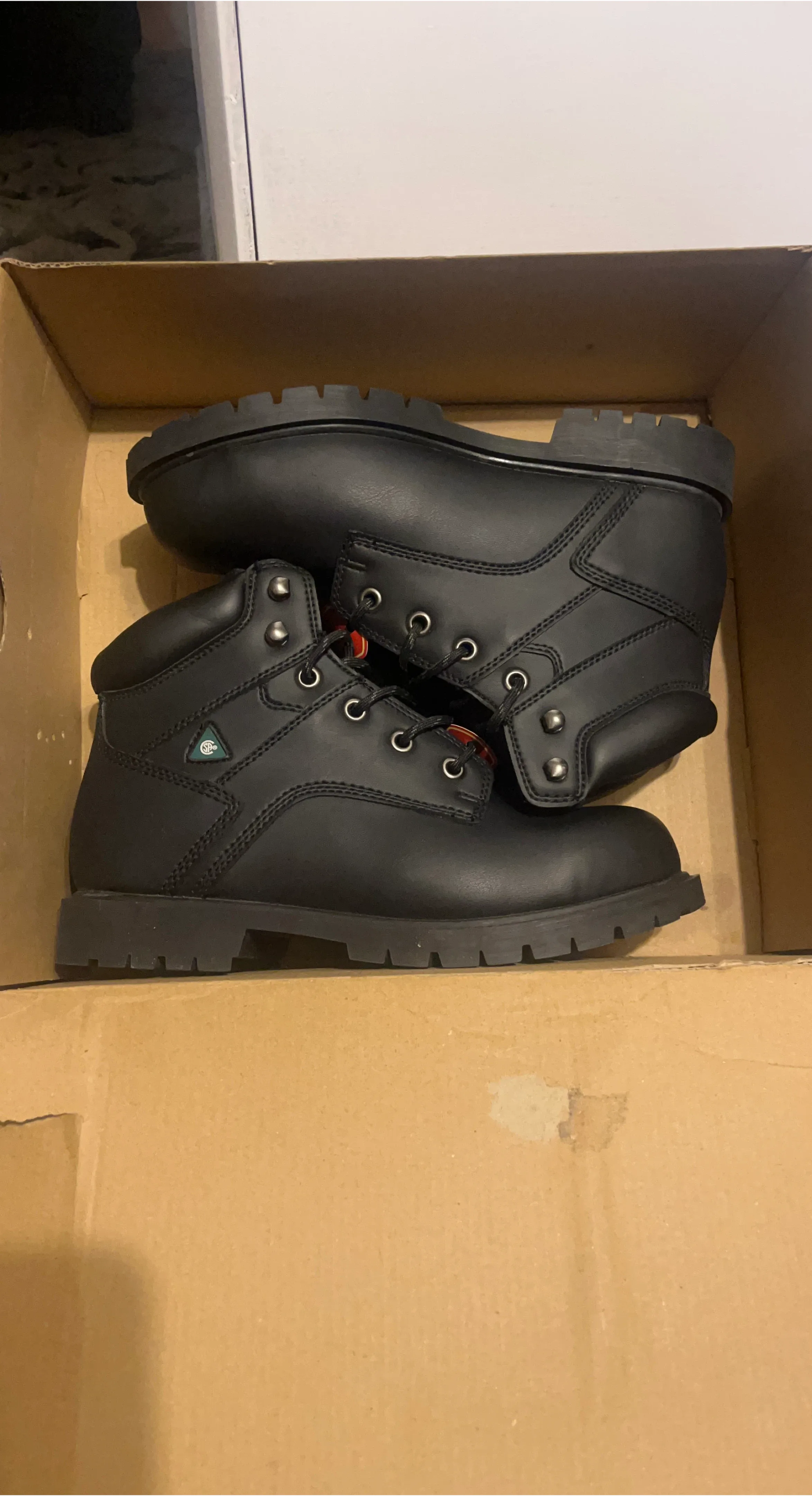Dexter Black Steel Toe Work Boots - Size 9
