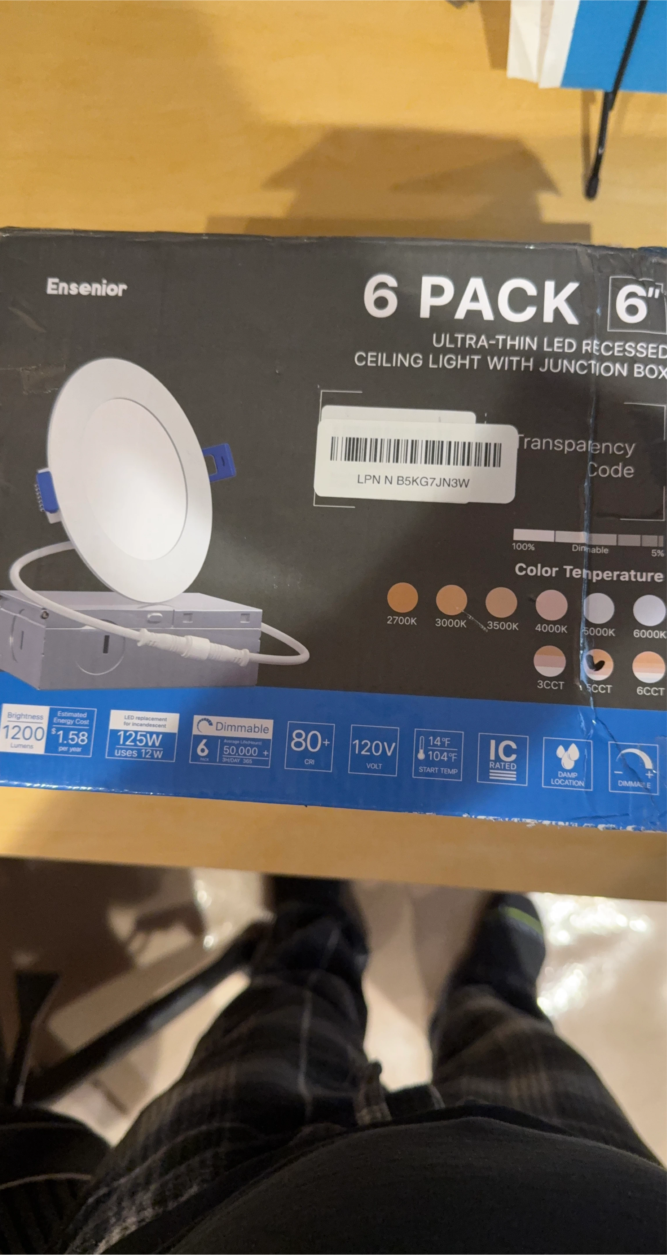 Ensenior 6-Pack 6" LED Recessed Ceiling Lights - NEW!