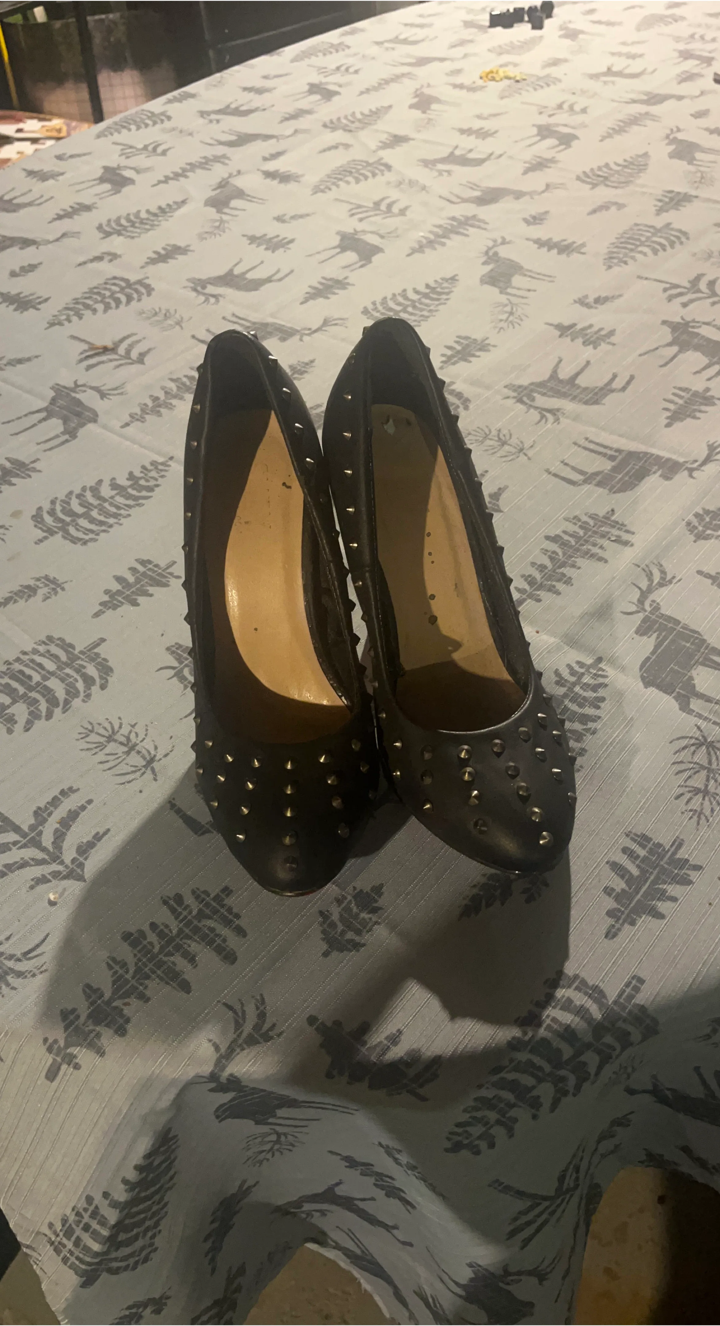 Black Studded Heels