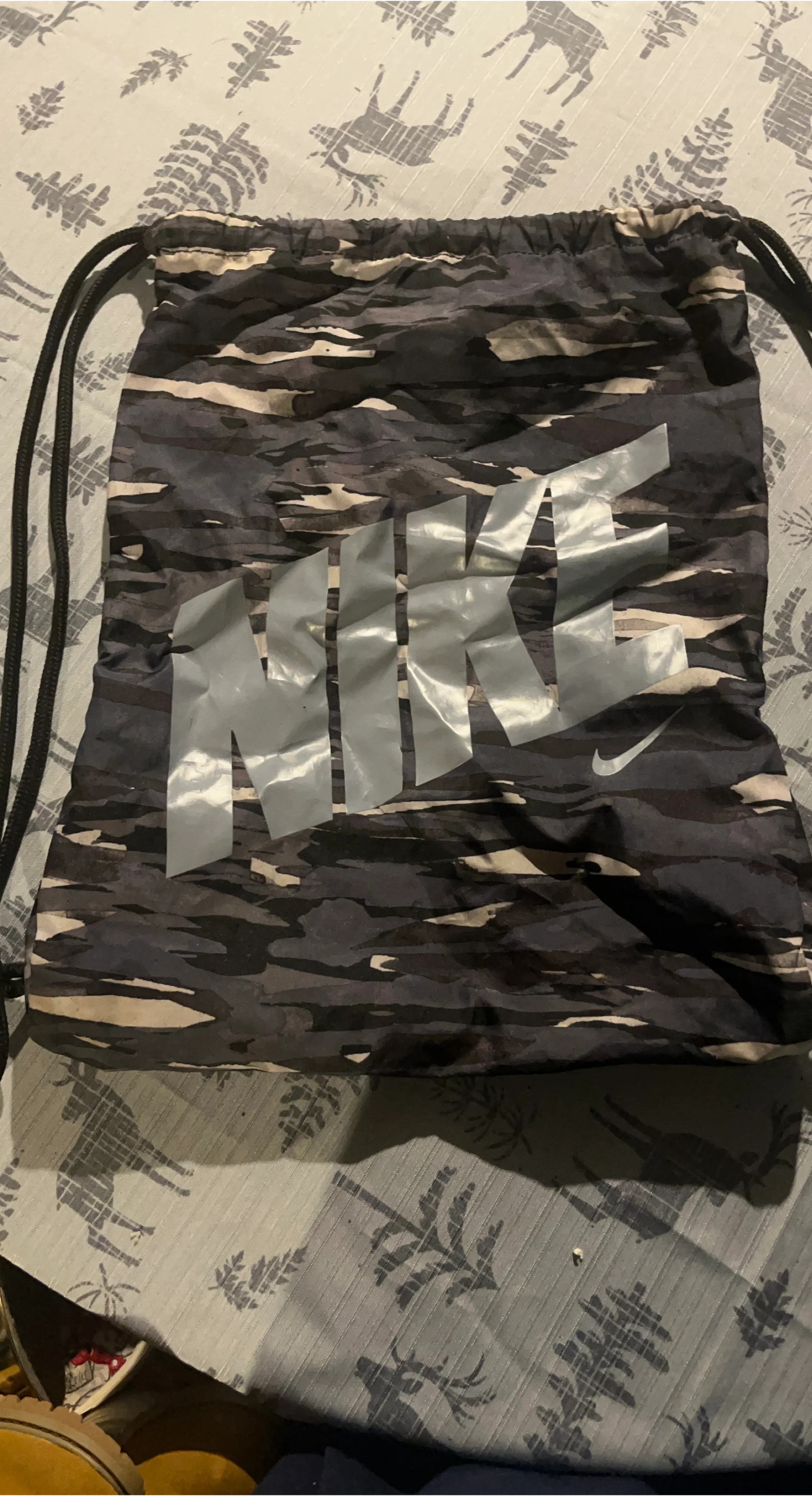 Nike Camo Drawstring Bag