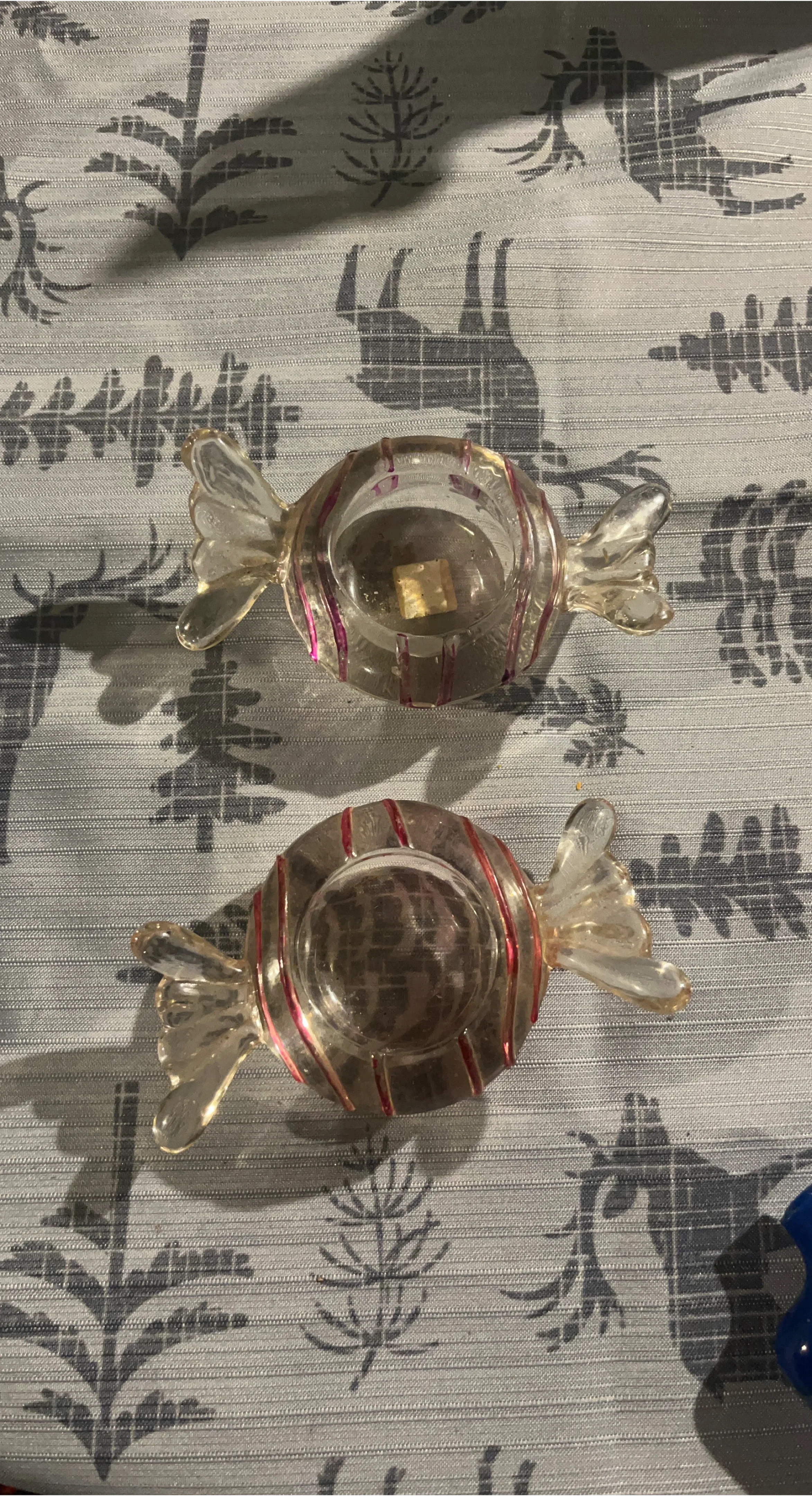 Candy Shaped Glass Candle Holders