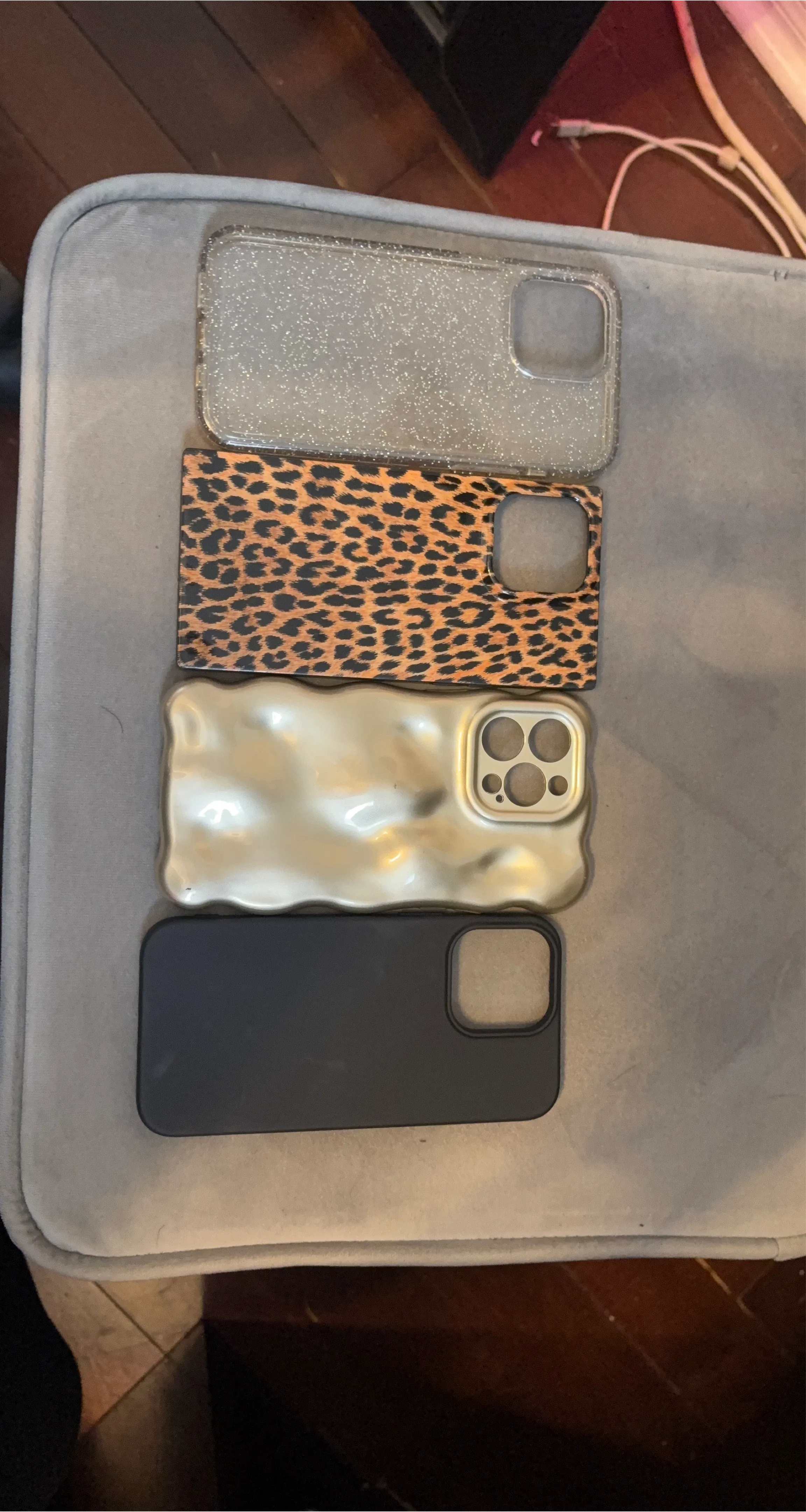 iPhone Cases - Leopard, Glitter, Gold, Black