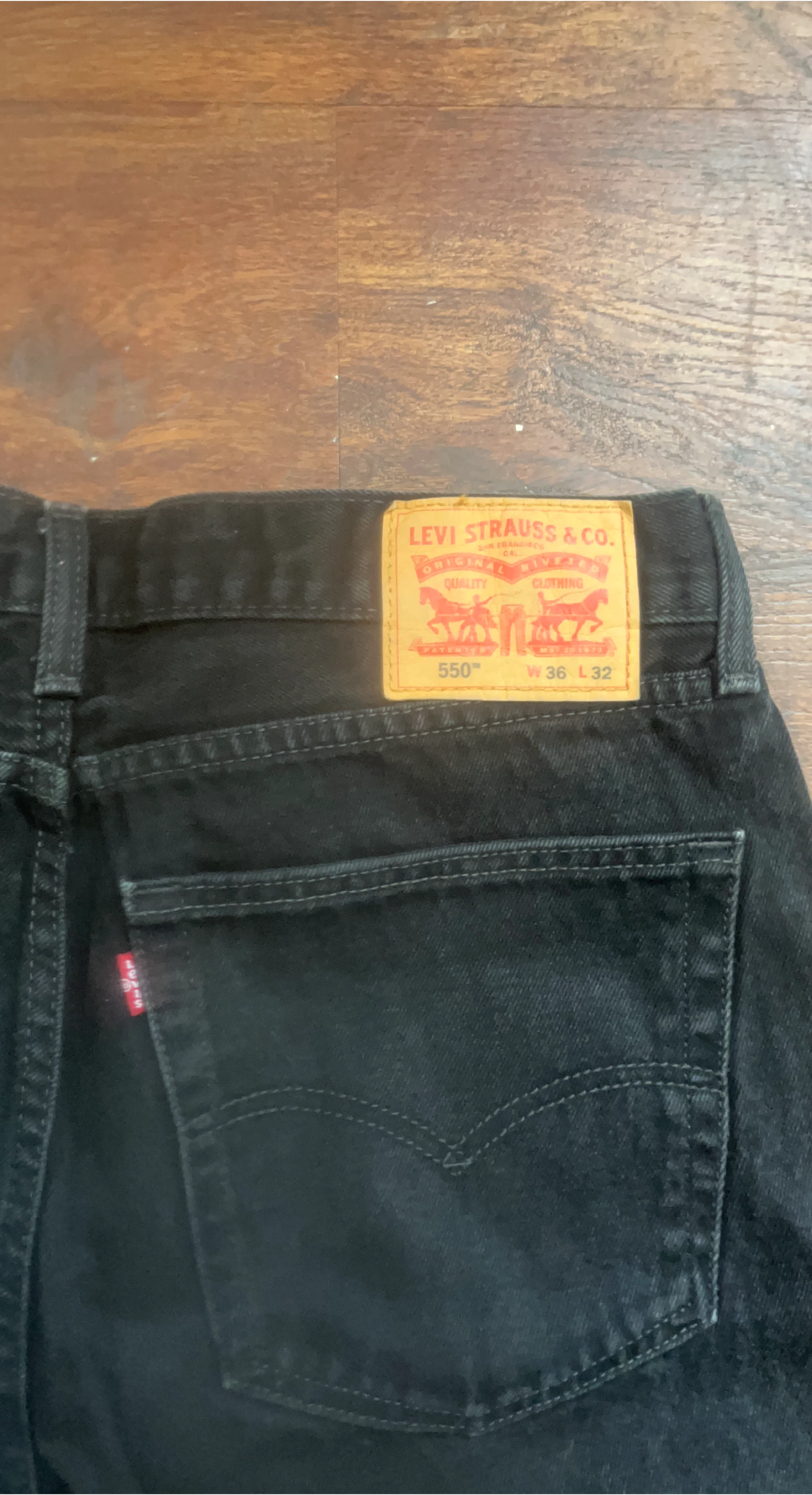 Levi's 550 Jeans - Black, W36 L32