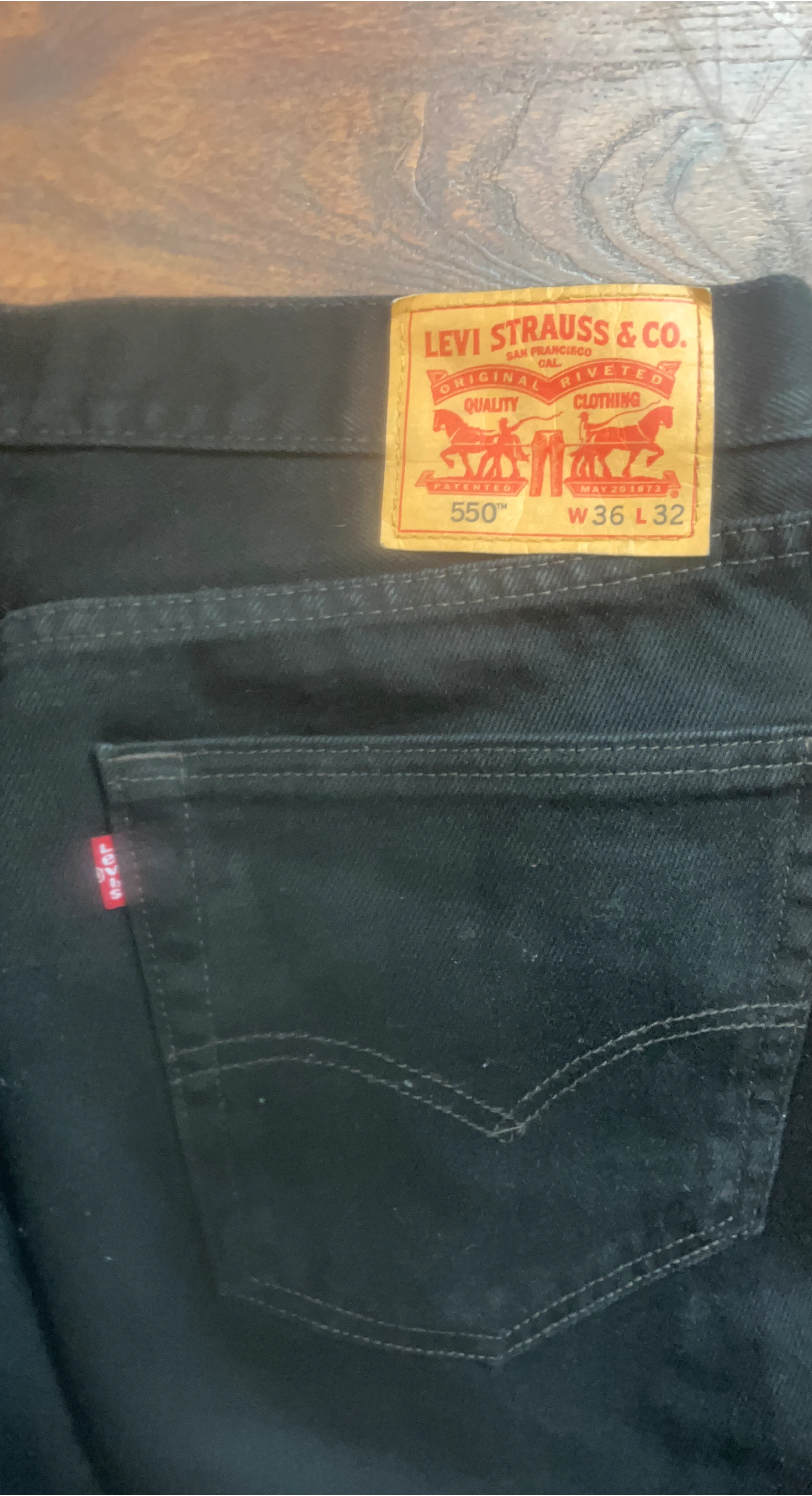 Levi Strauss & Co. 550 Black Jeans W36 L32