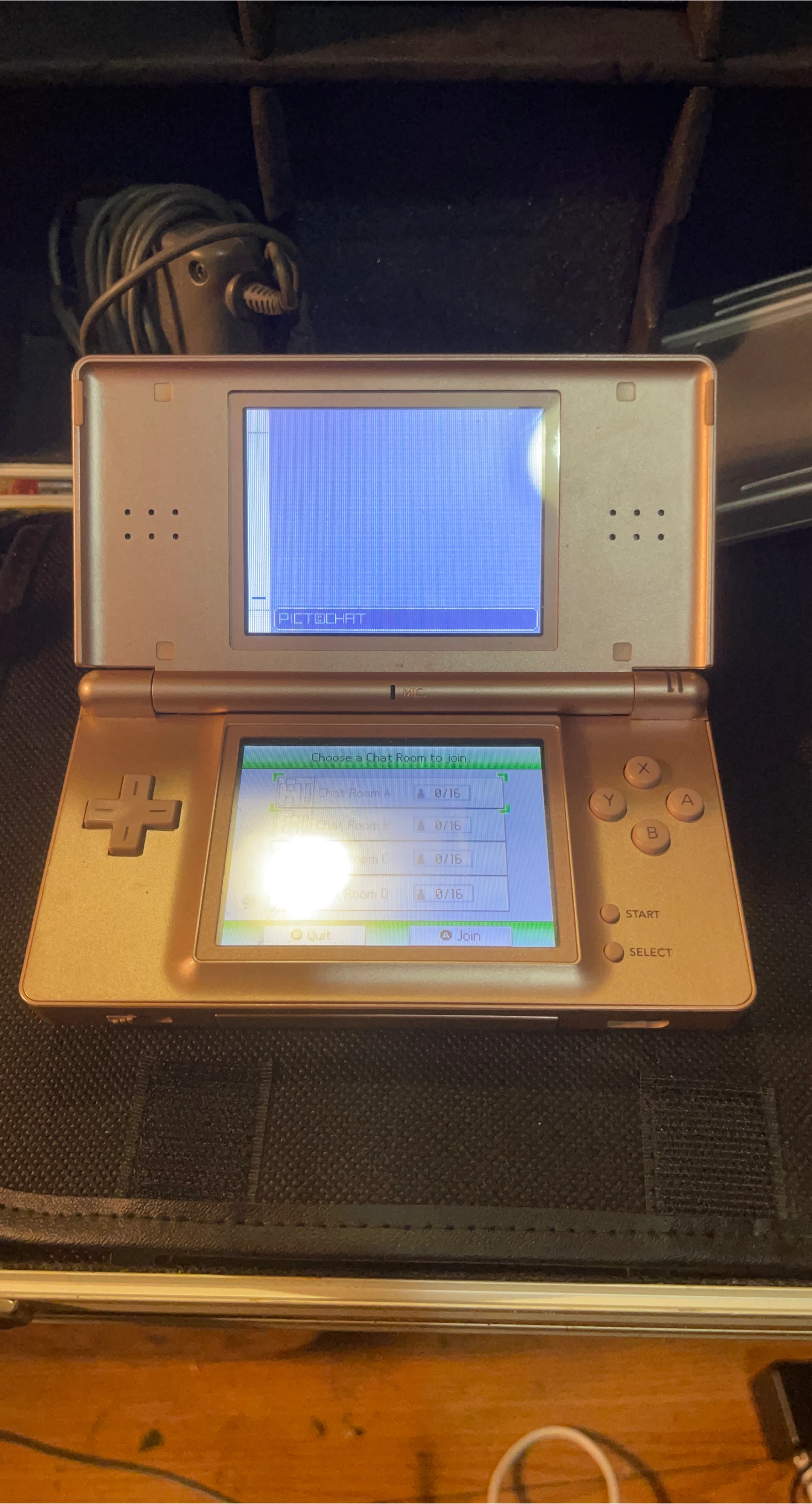 Nintendo DS Lite Gold with Case