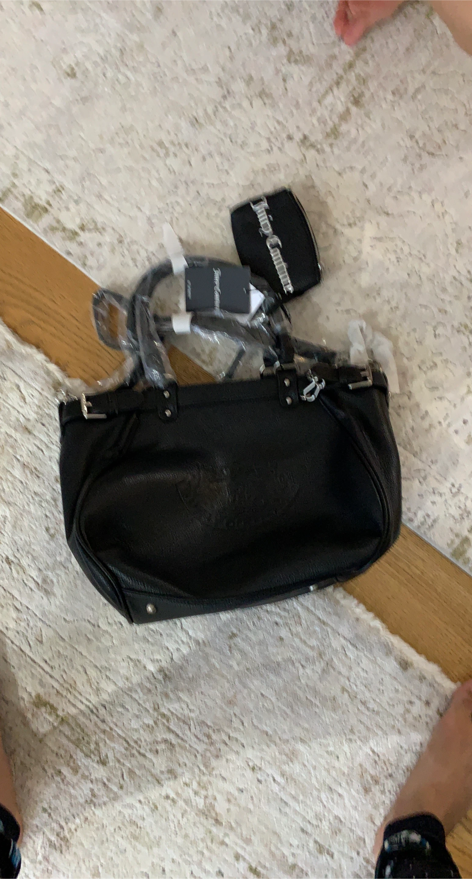 Juicy Couture Black Leather Shoulder Bag
