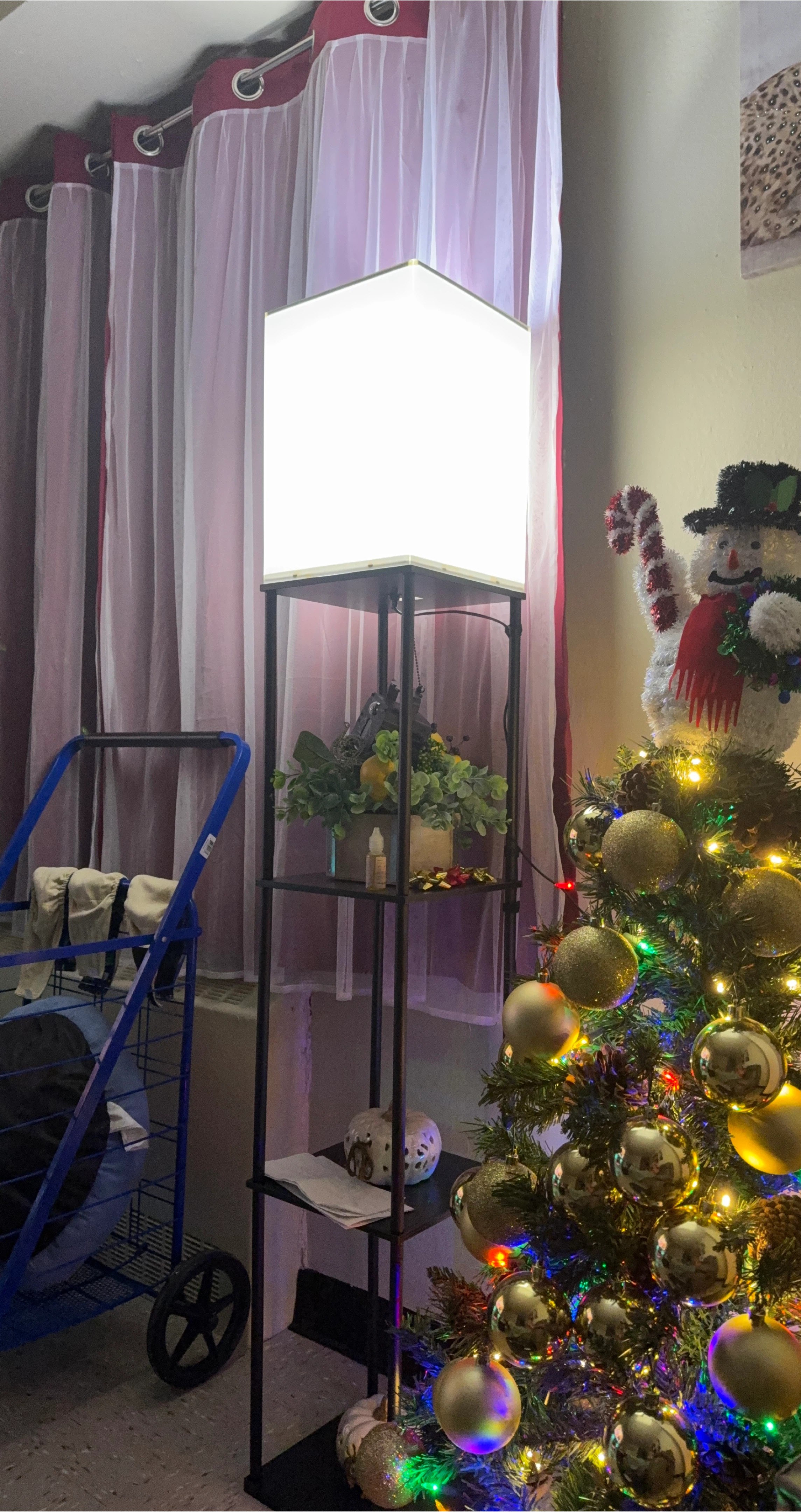 Floor Lamp with Shelves