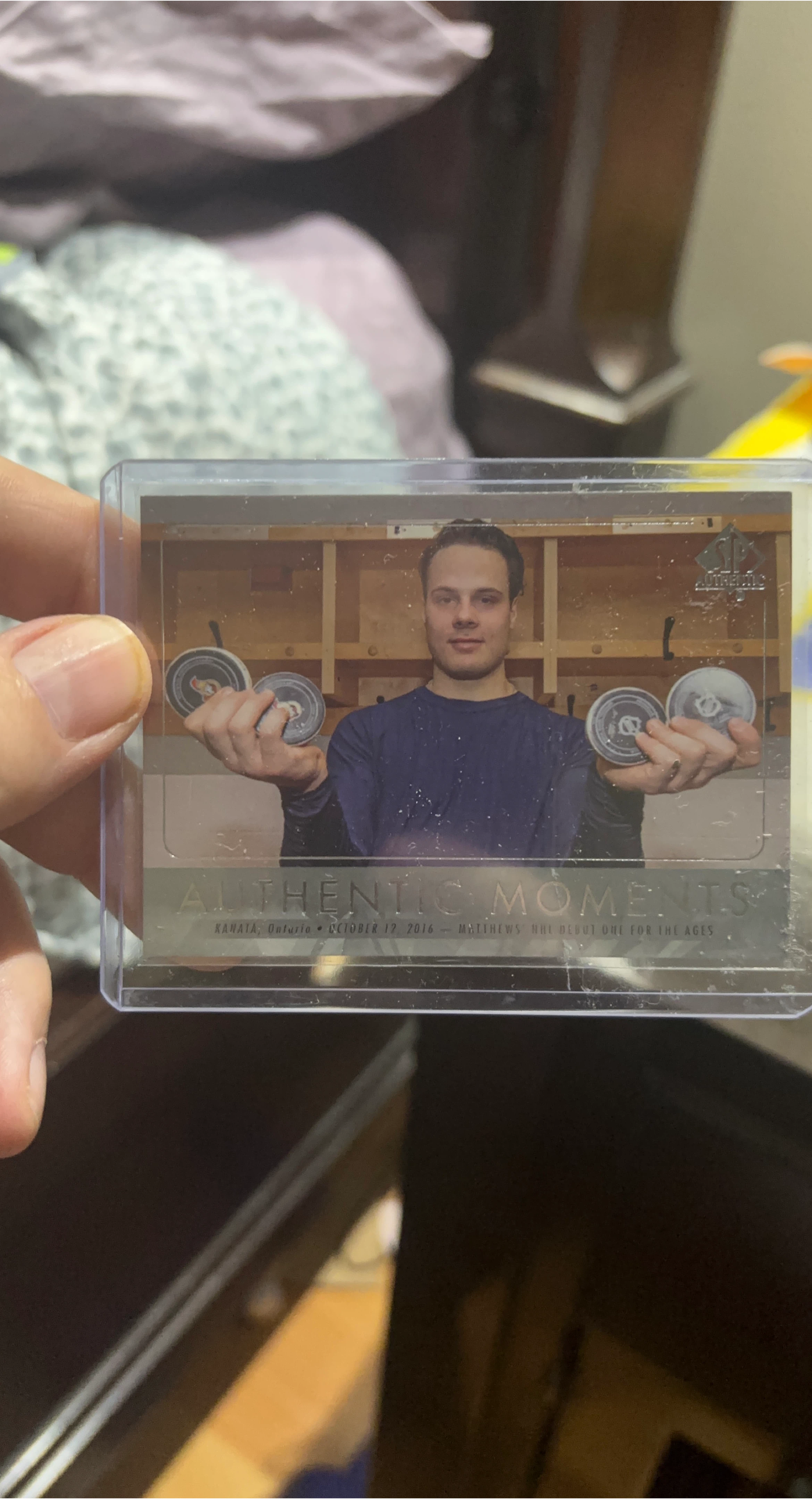 Authentic Moments Matthews NHL Debut Card