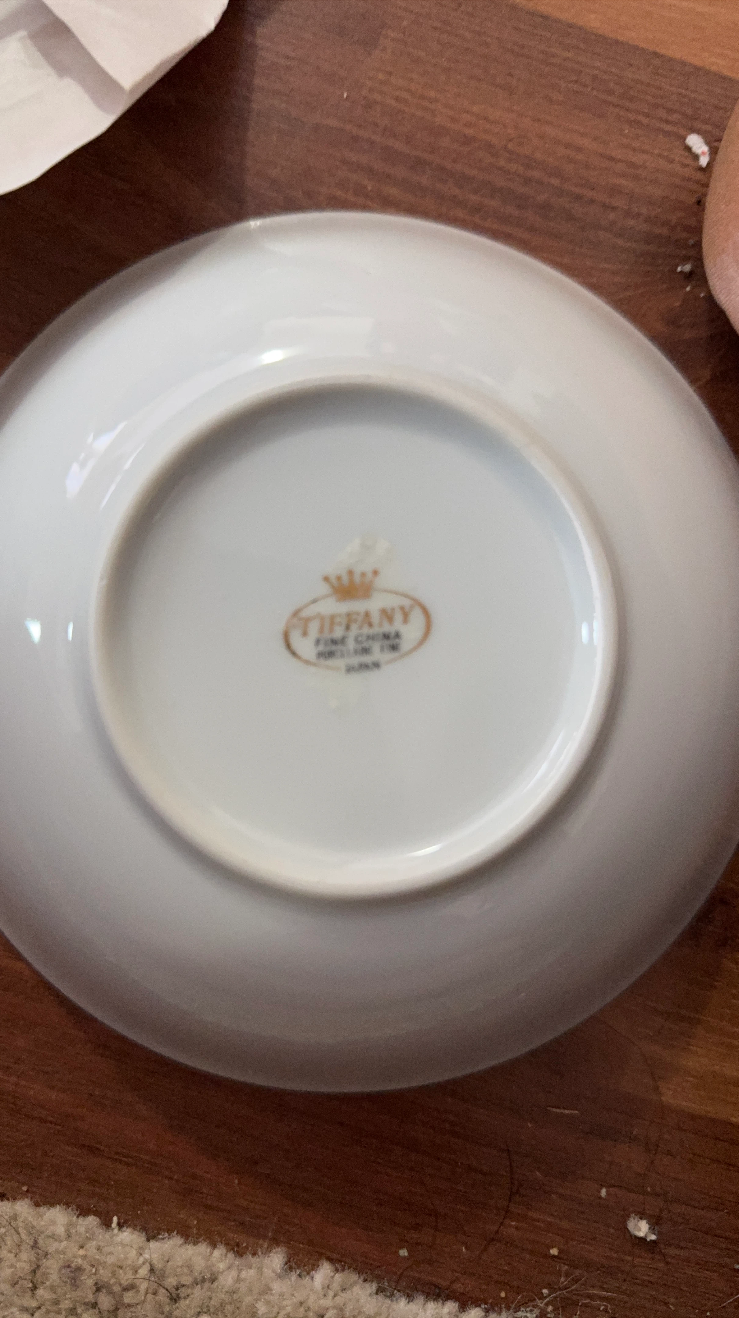 7 Tiffany Fine China Porcelain Plate - Japan