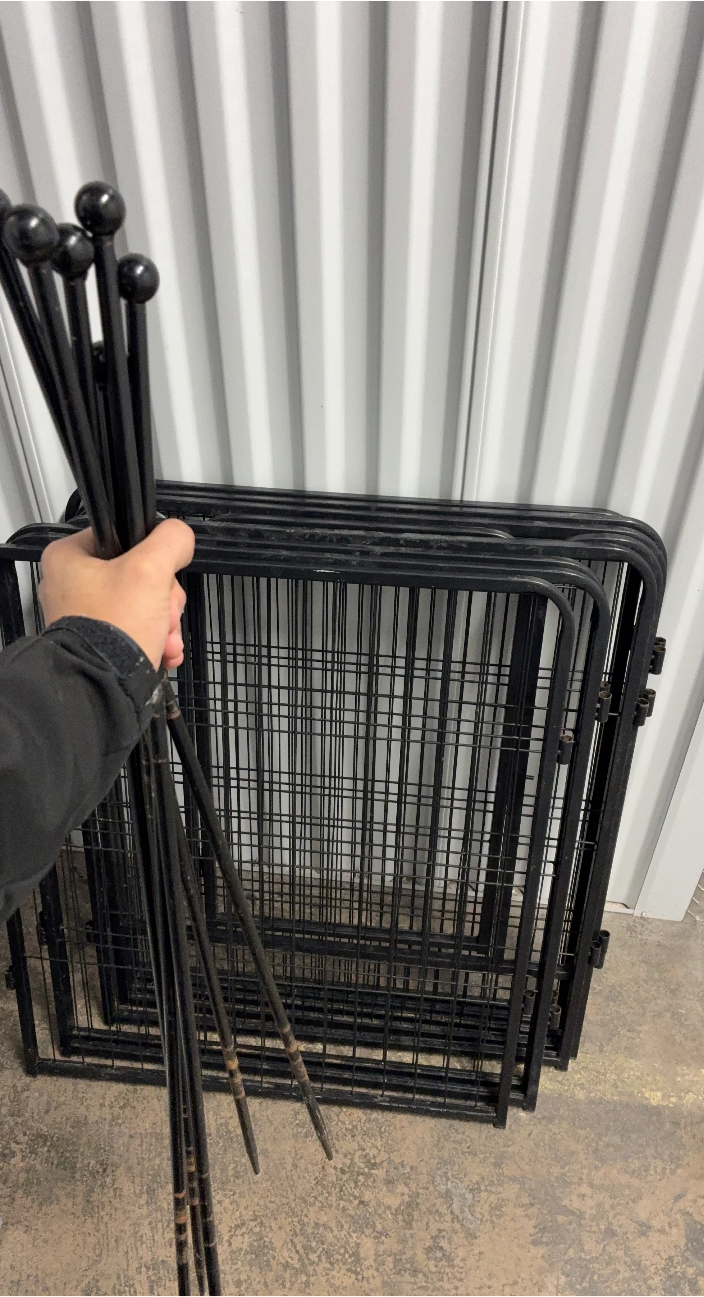 Black Metal Pet Exercise Playpen