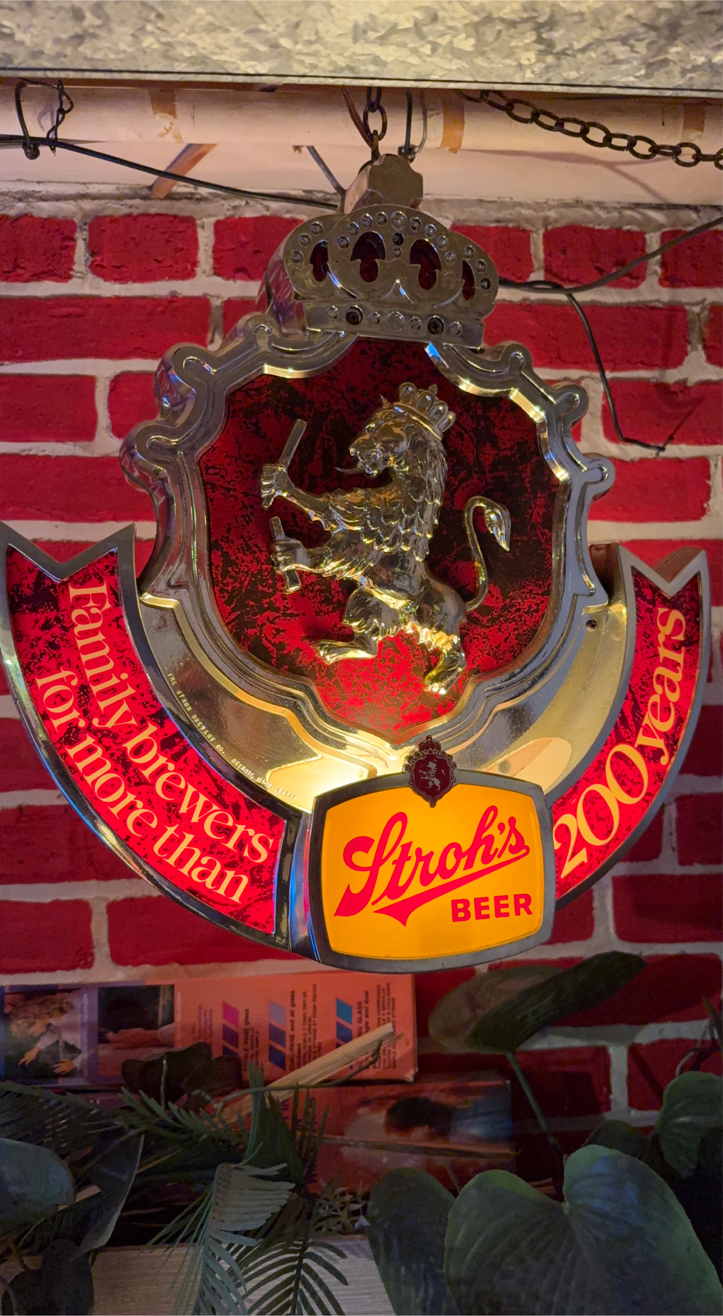 Stroh's Beer Lighted Sign - 200 Years