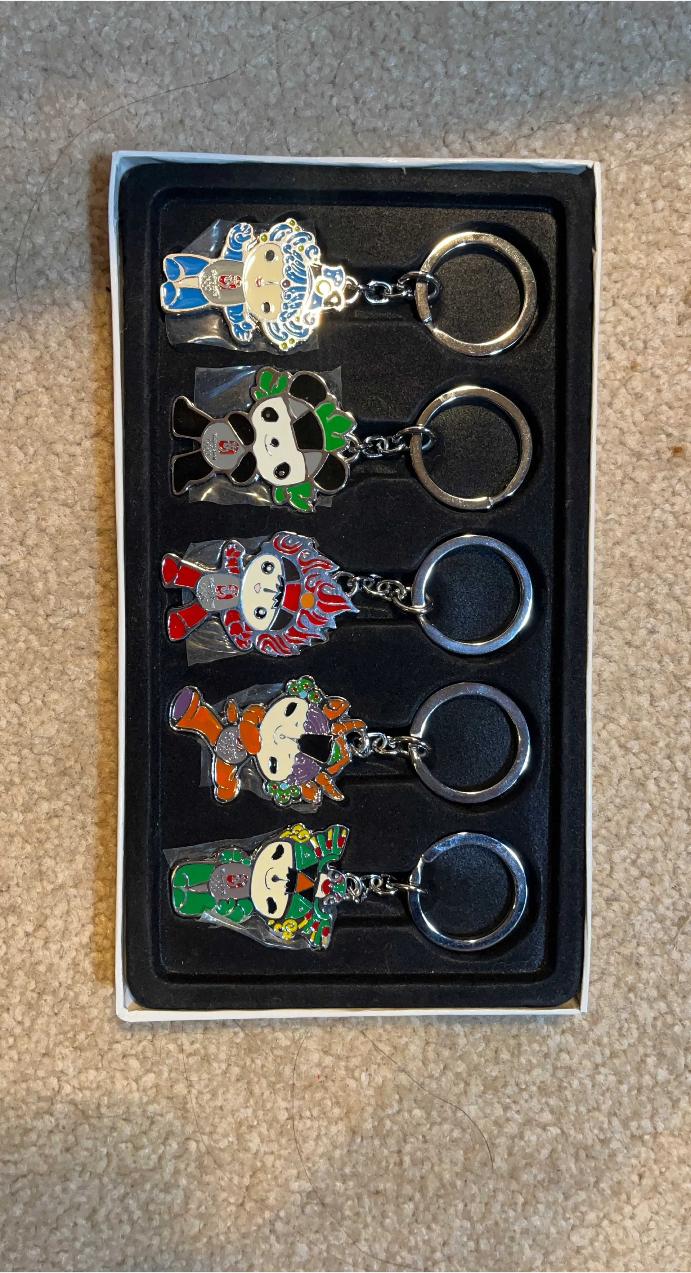 Beijing 2008 Olympic Mascot Keychains (Set of 5)