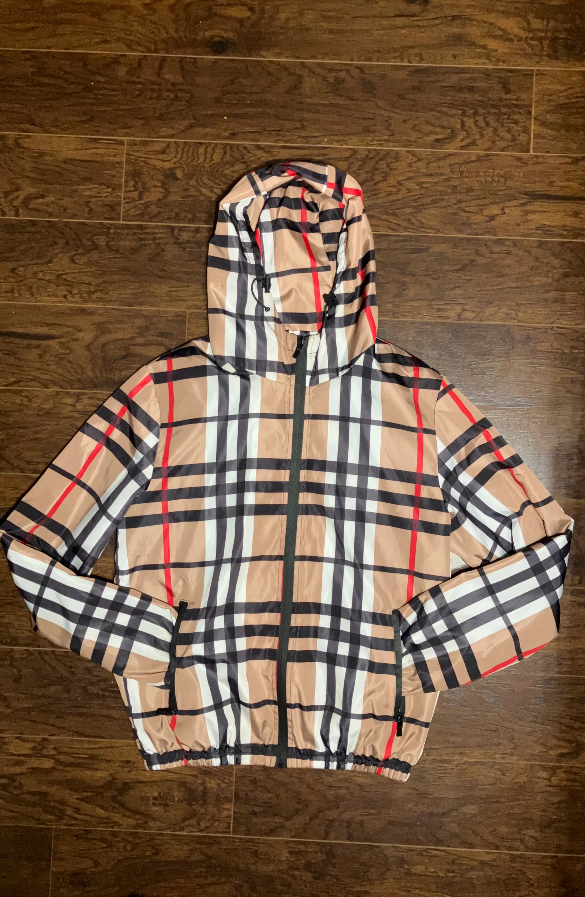 Burberry Plaid Windbreaker - Size L