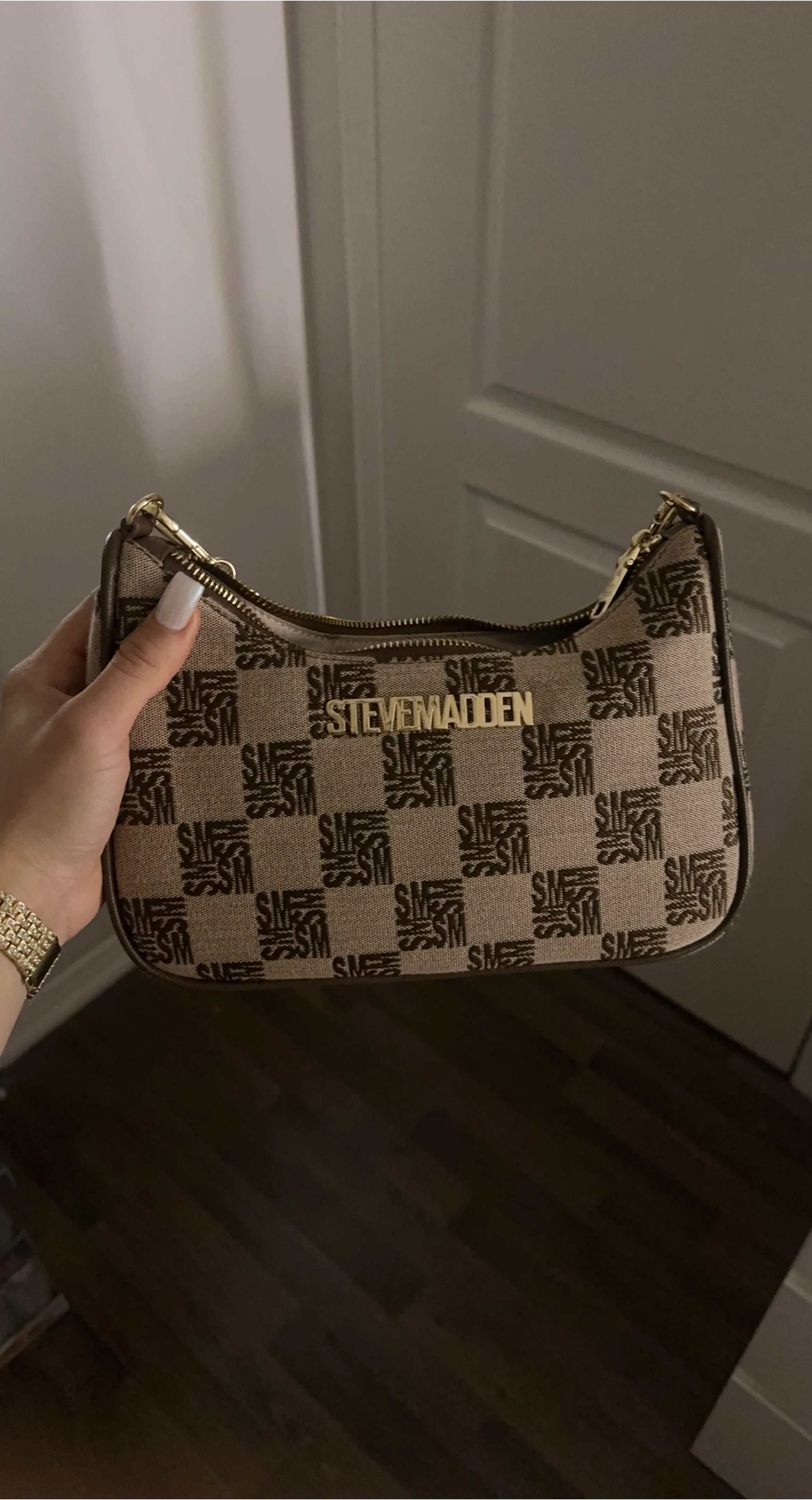 Steve Madden Brown Patterned Handbag