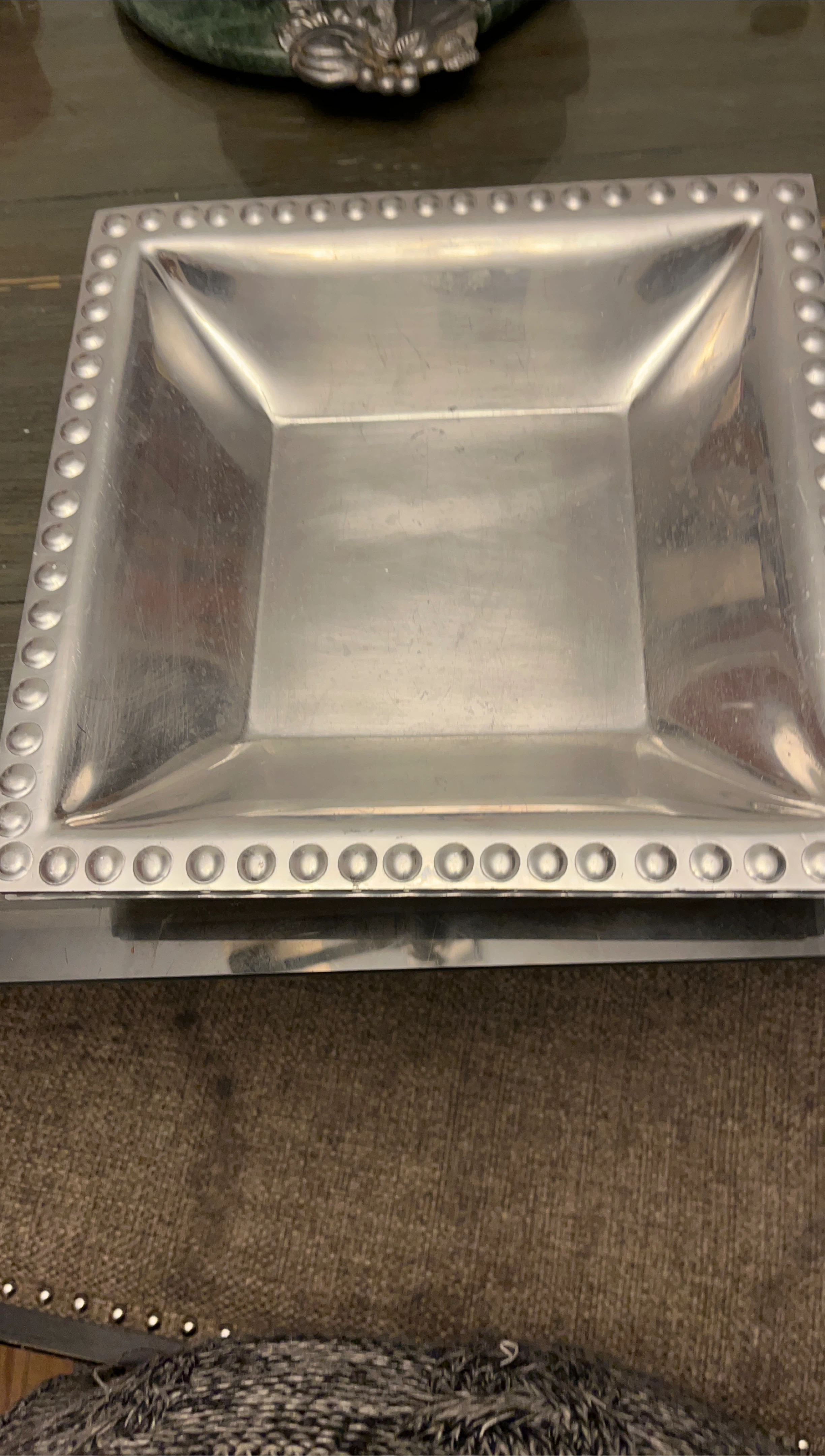 Silver Decorative Square Tray