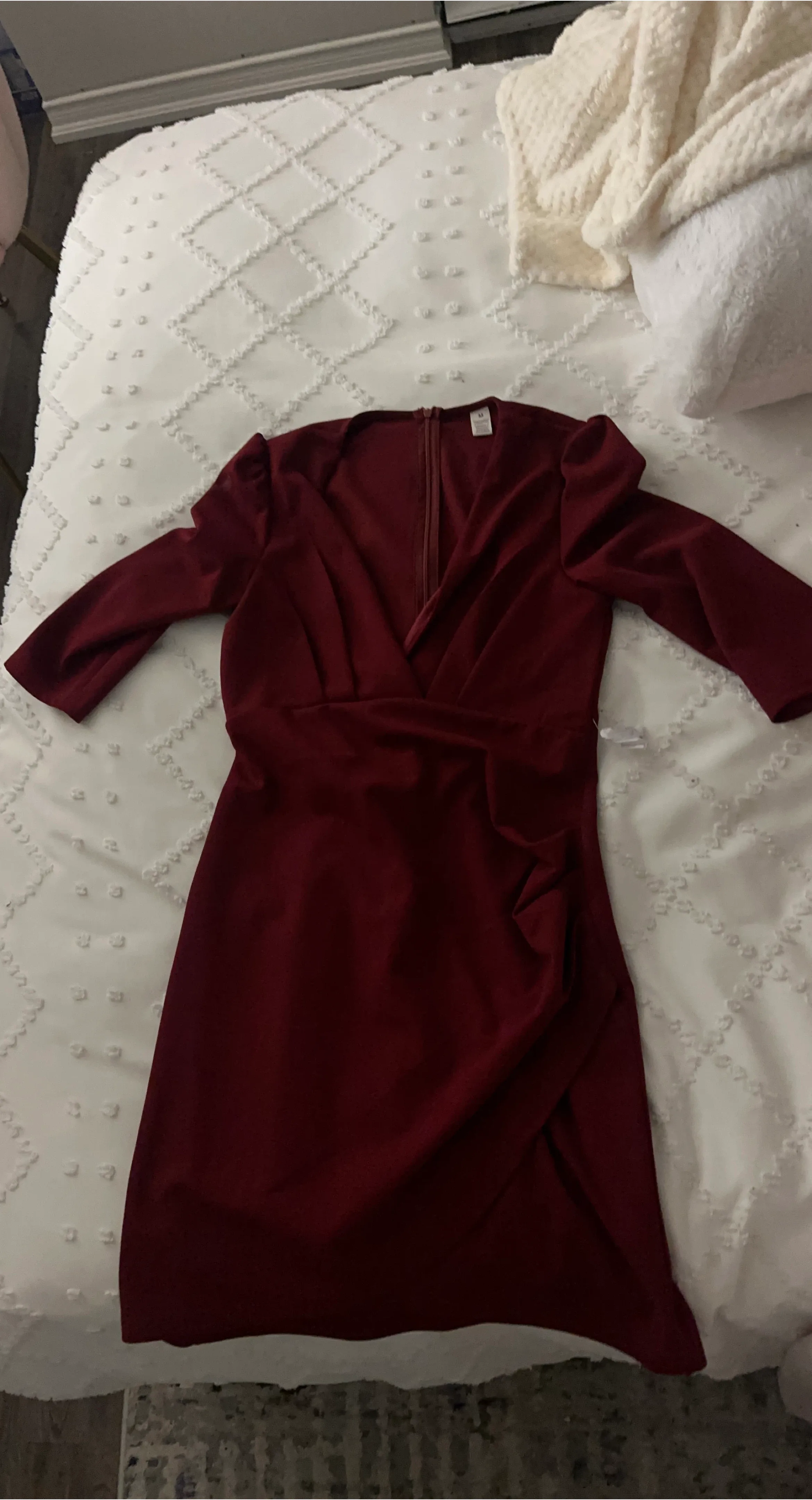 Burgundy Wrap Dress