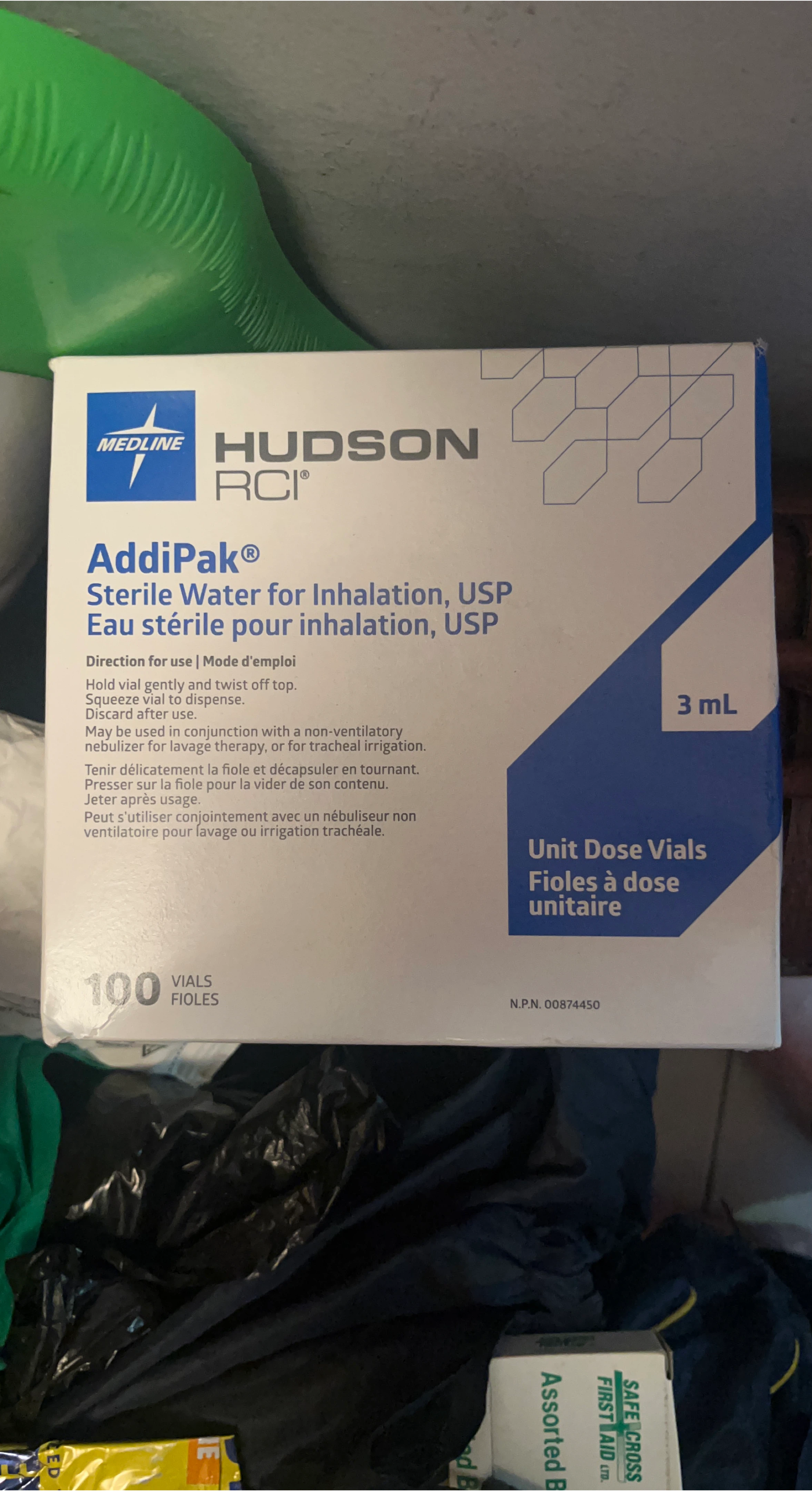 Medline Hudson RCI AddiPak Sterile Water Inhalation