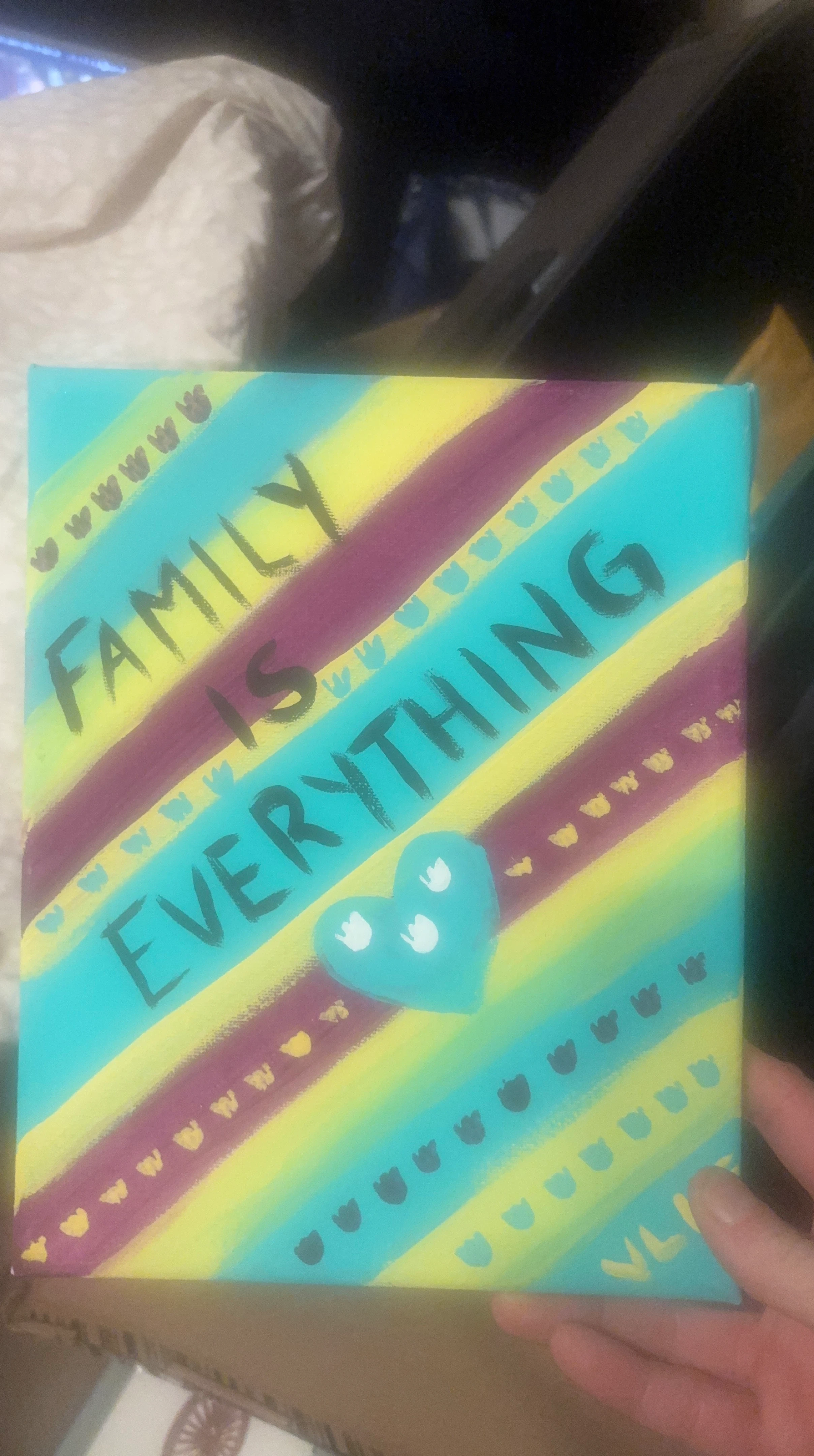 Hand-Painted Canvas Art - Family Is Everything