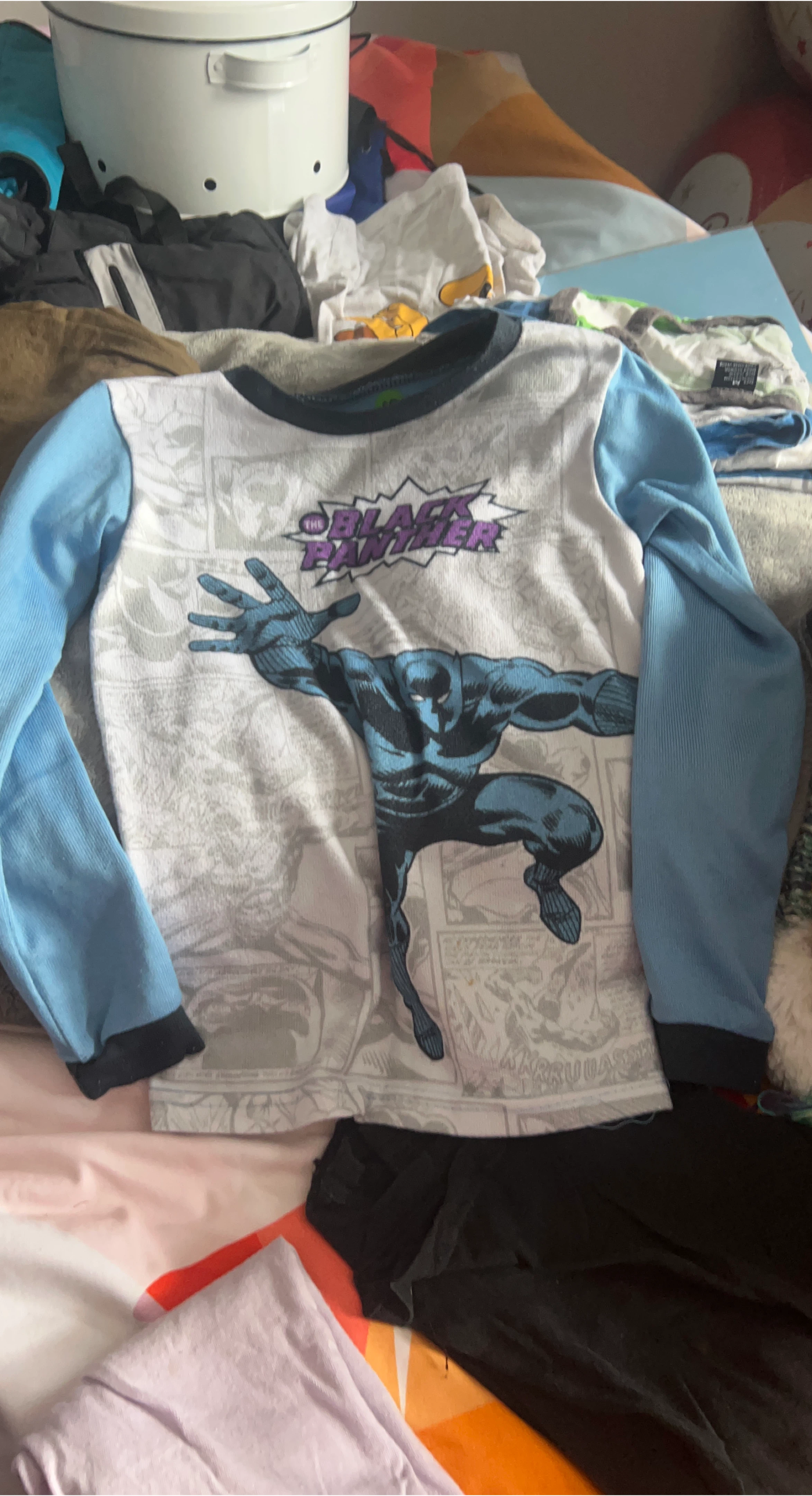 Black Panther Long Sleeve pajama Shirt
