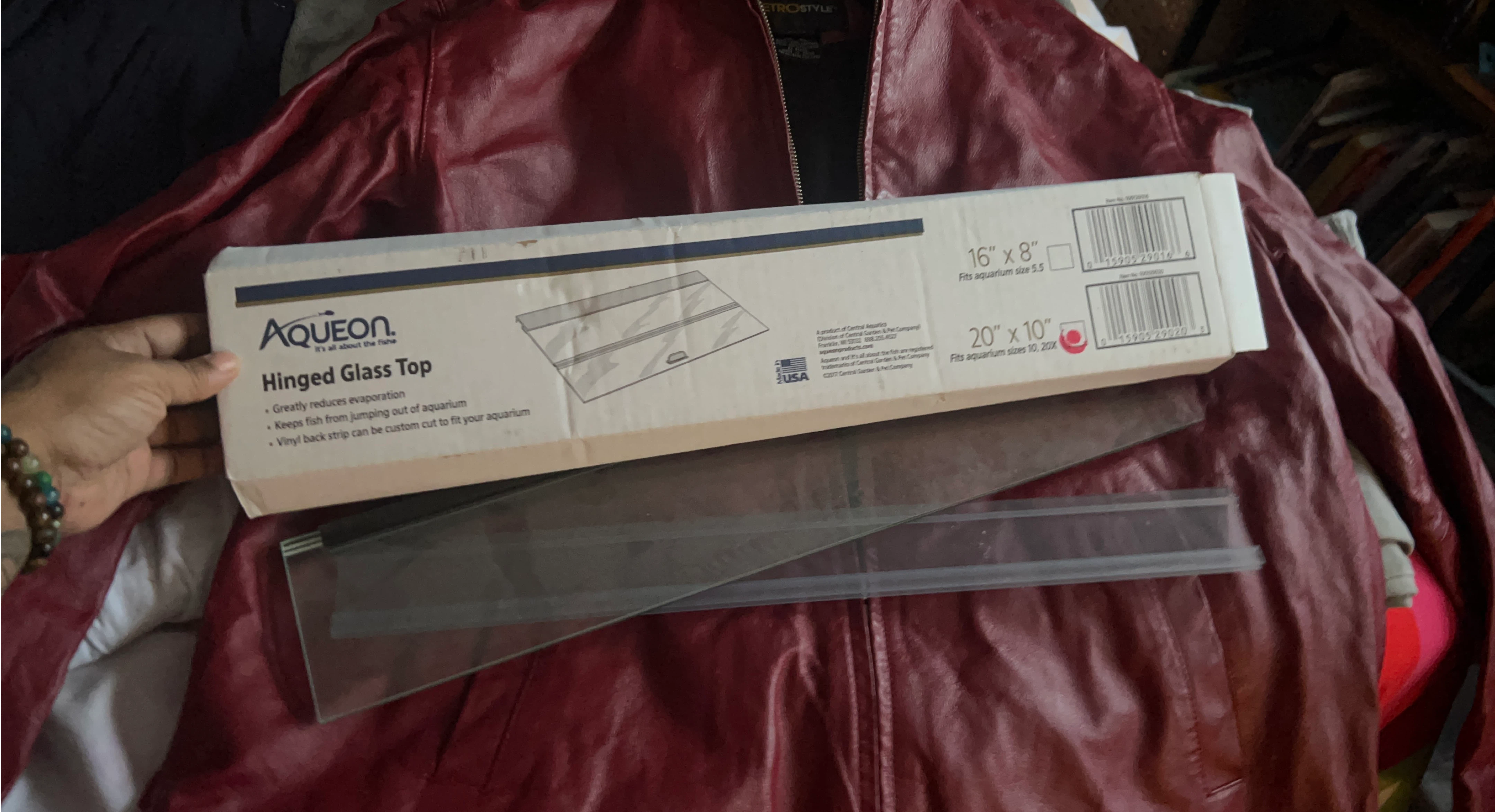 Aqueon Hinged Glass Top - 20" x 10"