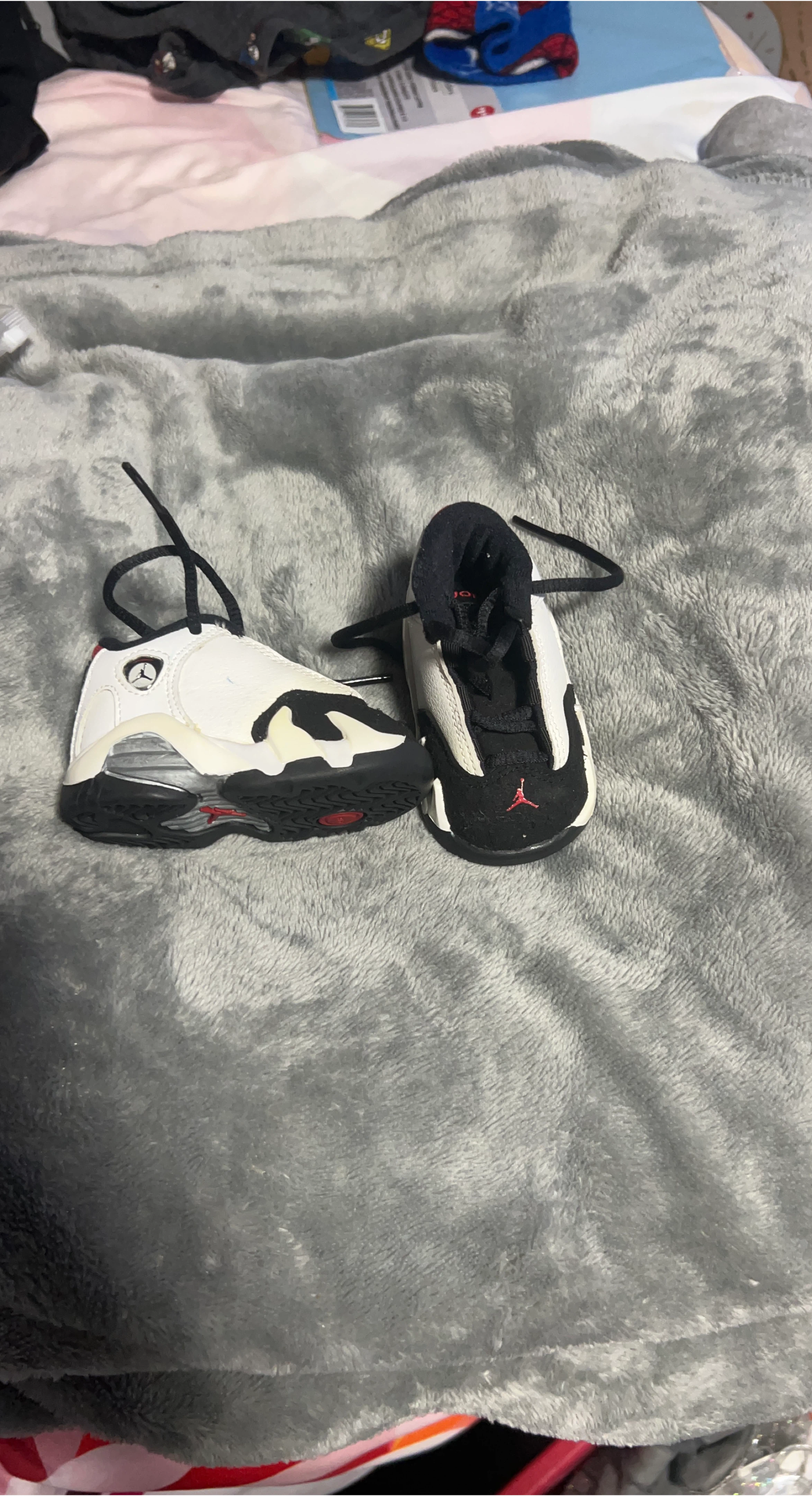Air Jordan 14 Retro White/Black Toddler Shoes