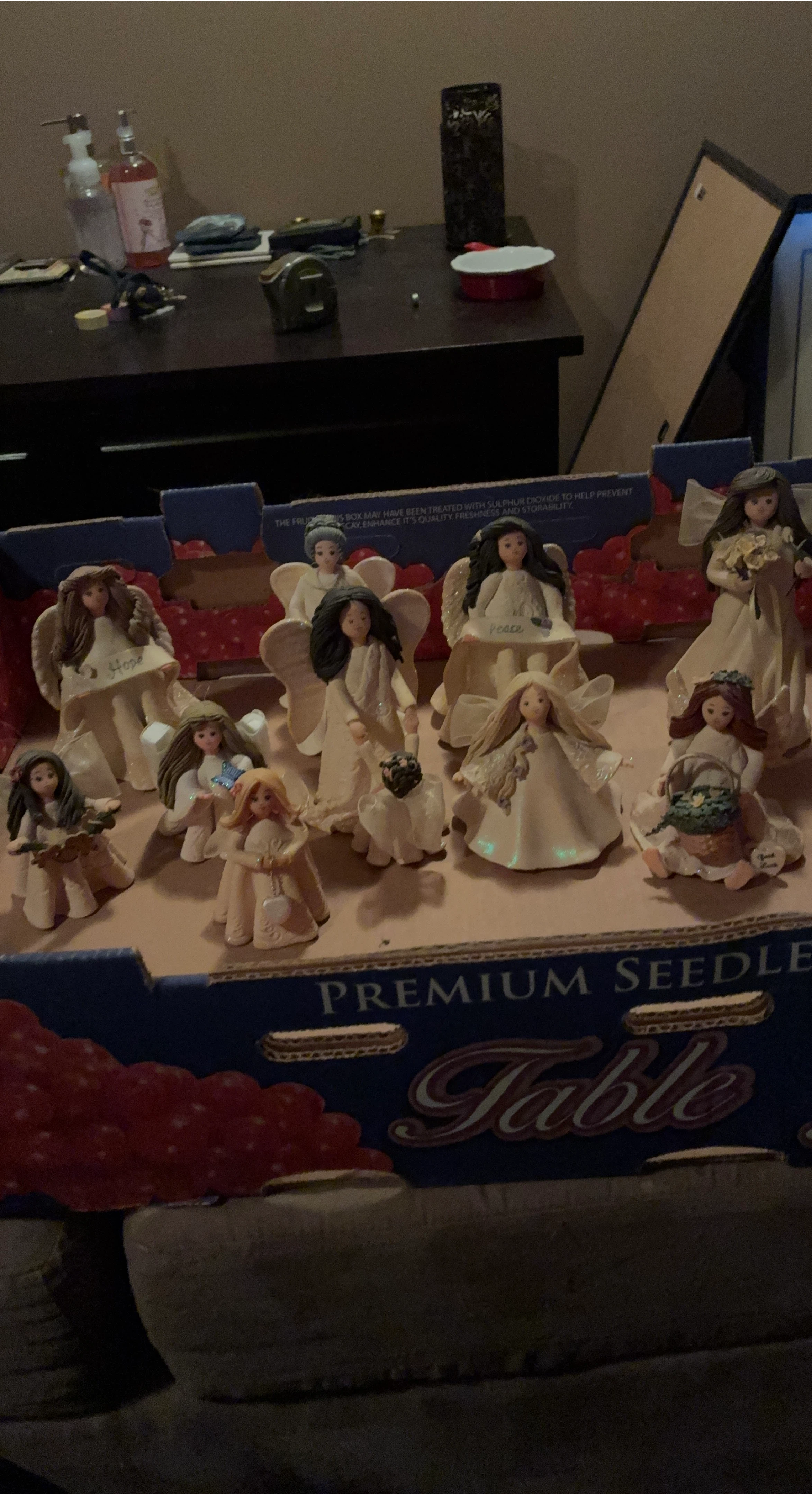 Kneaded Angel Figurines - Set of 11