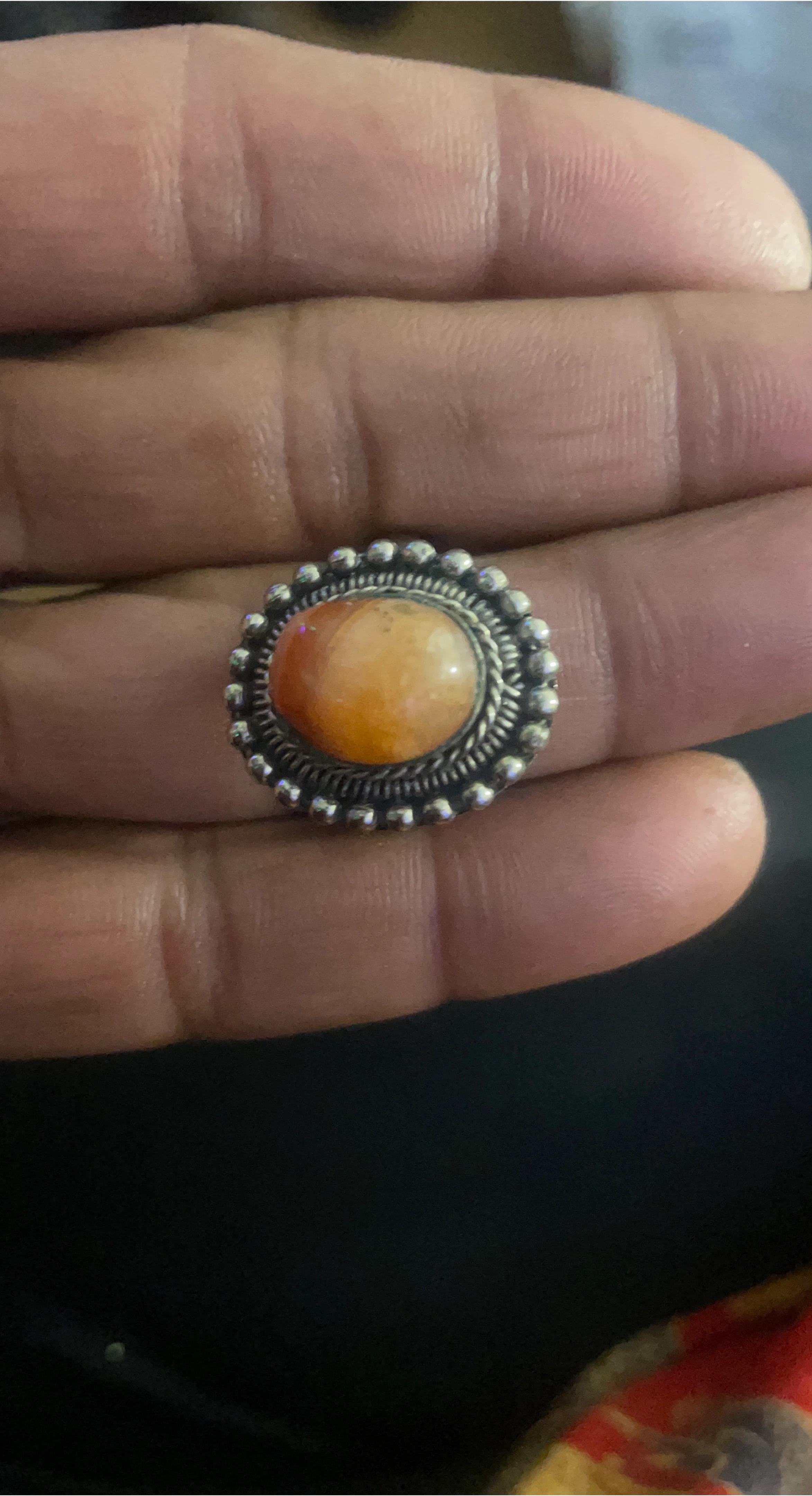 Orange Stone Ring