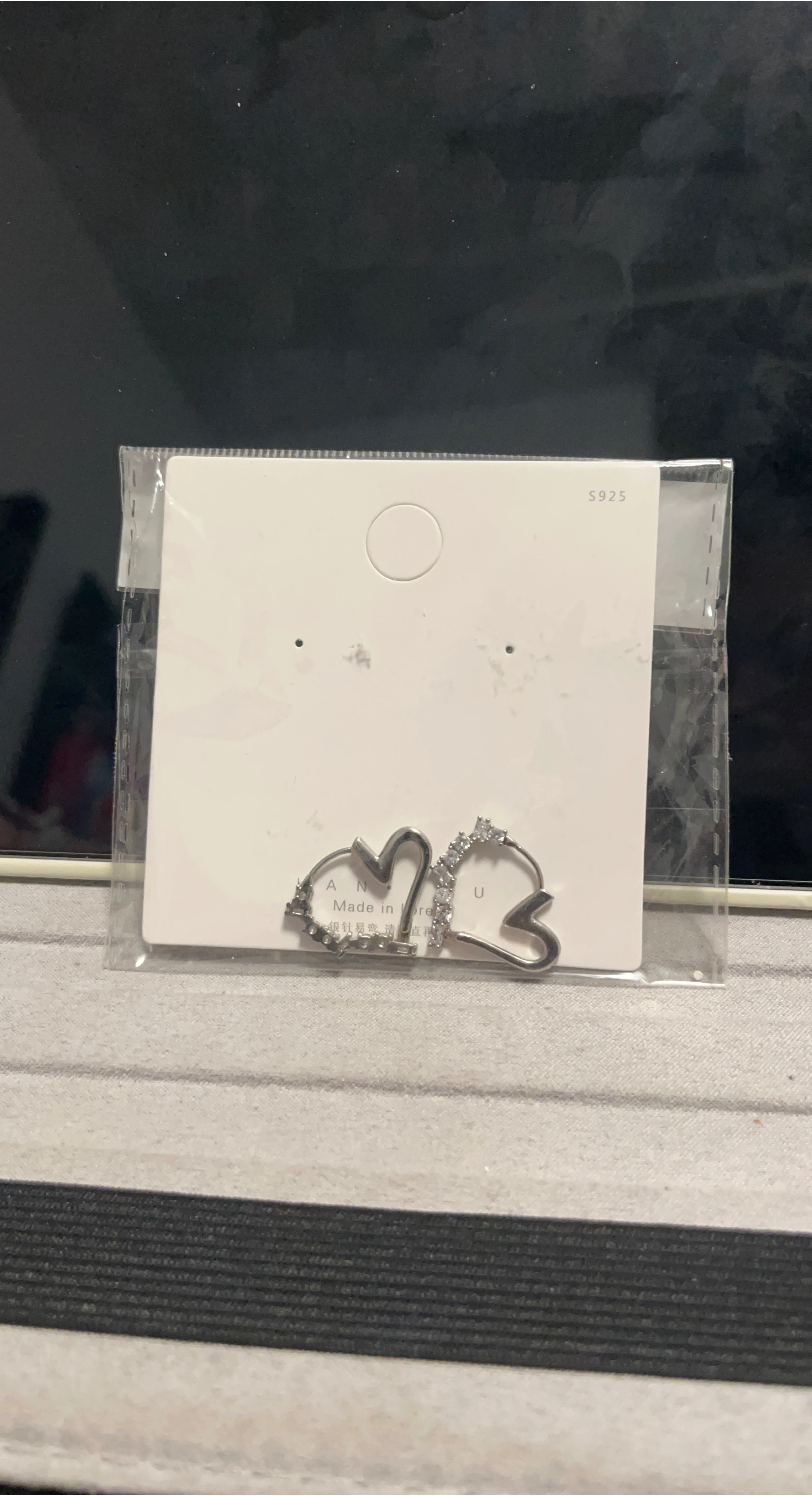 Heart Shaped Silver Earrings