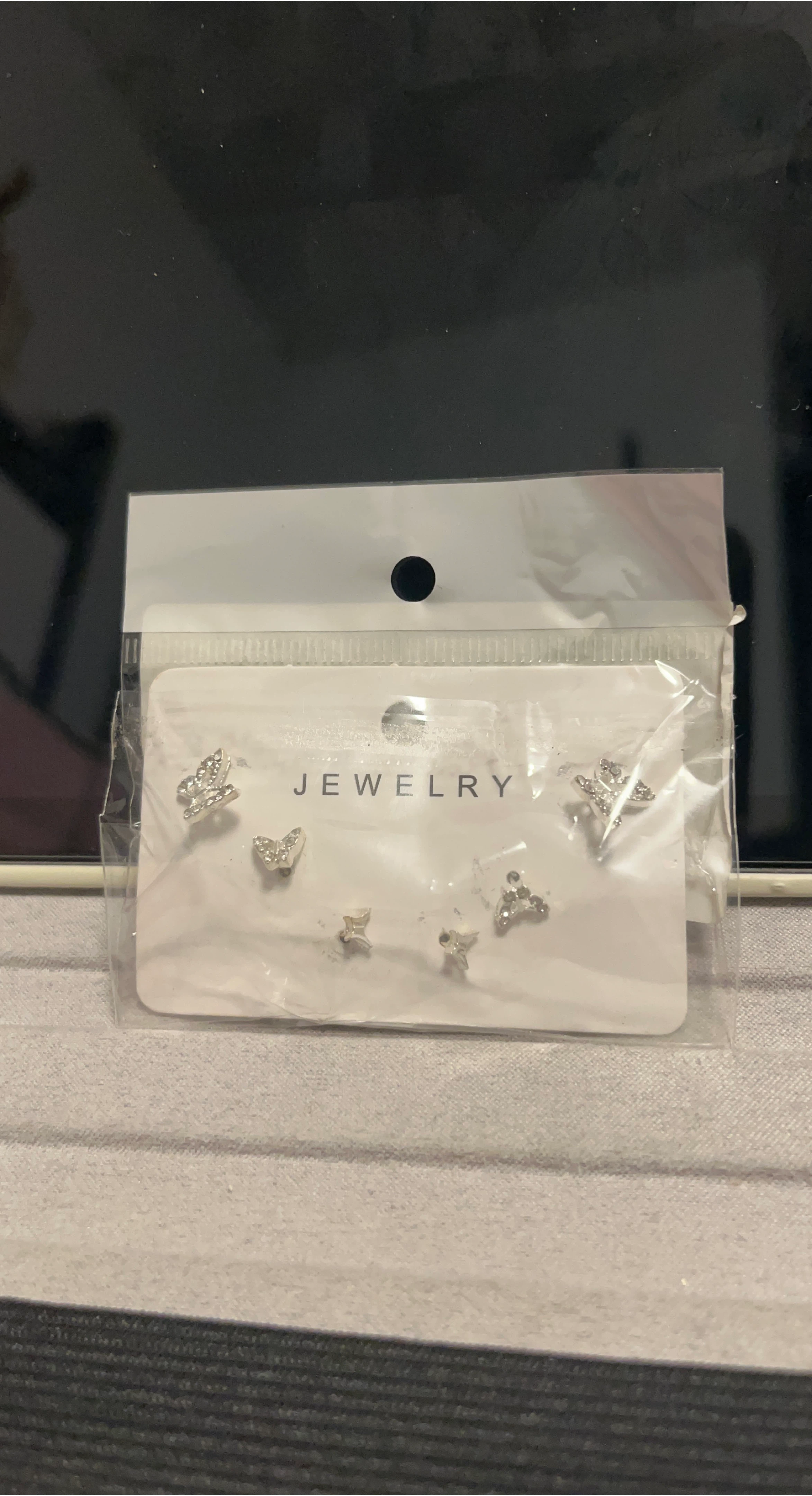 Set of Silver Stud Earrings - New!