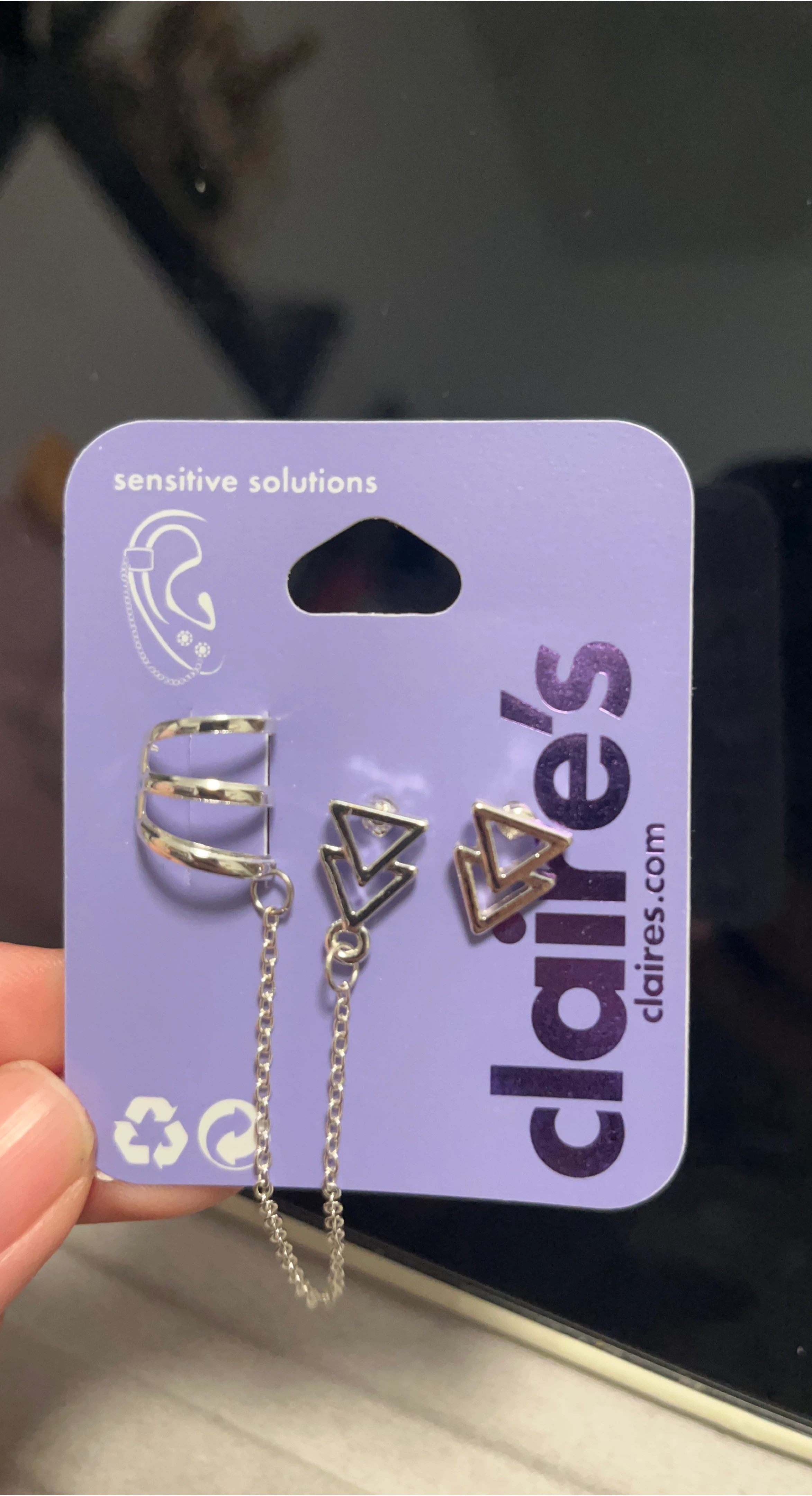 Claire's Ear Cuff and Stud Set - New