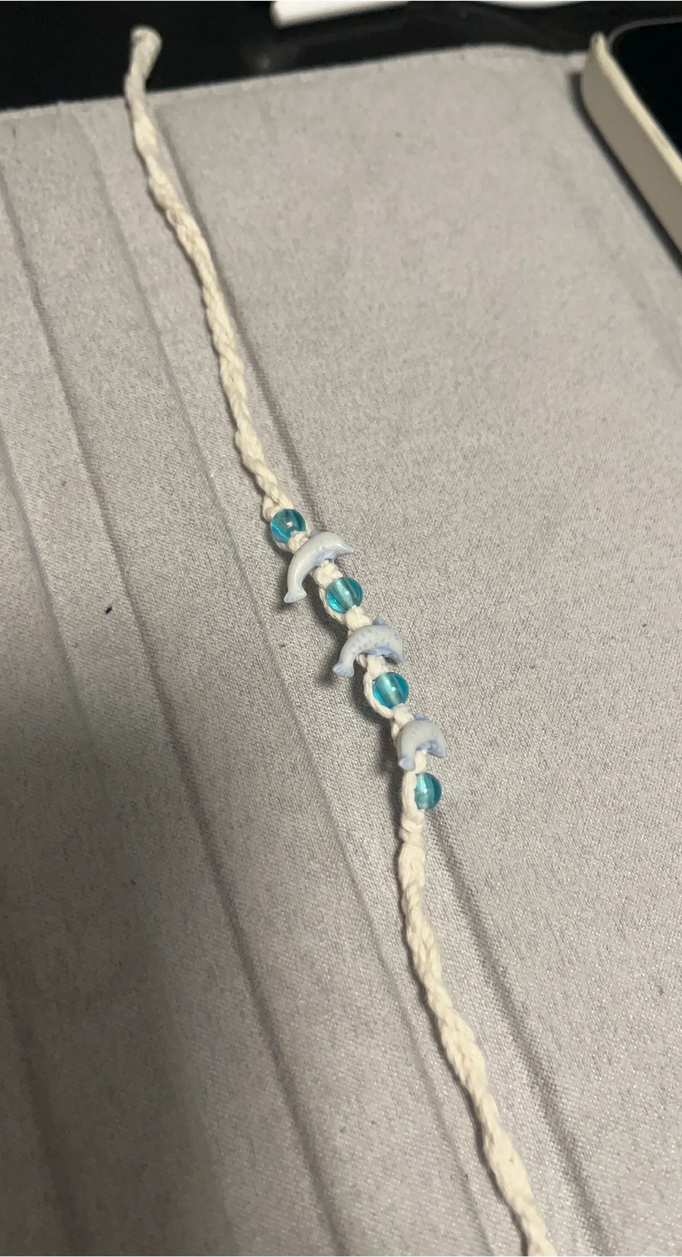 Handmade Dolphin & Bead Bracelet