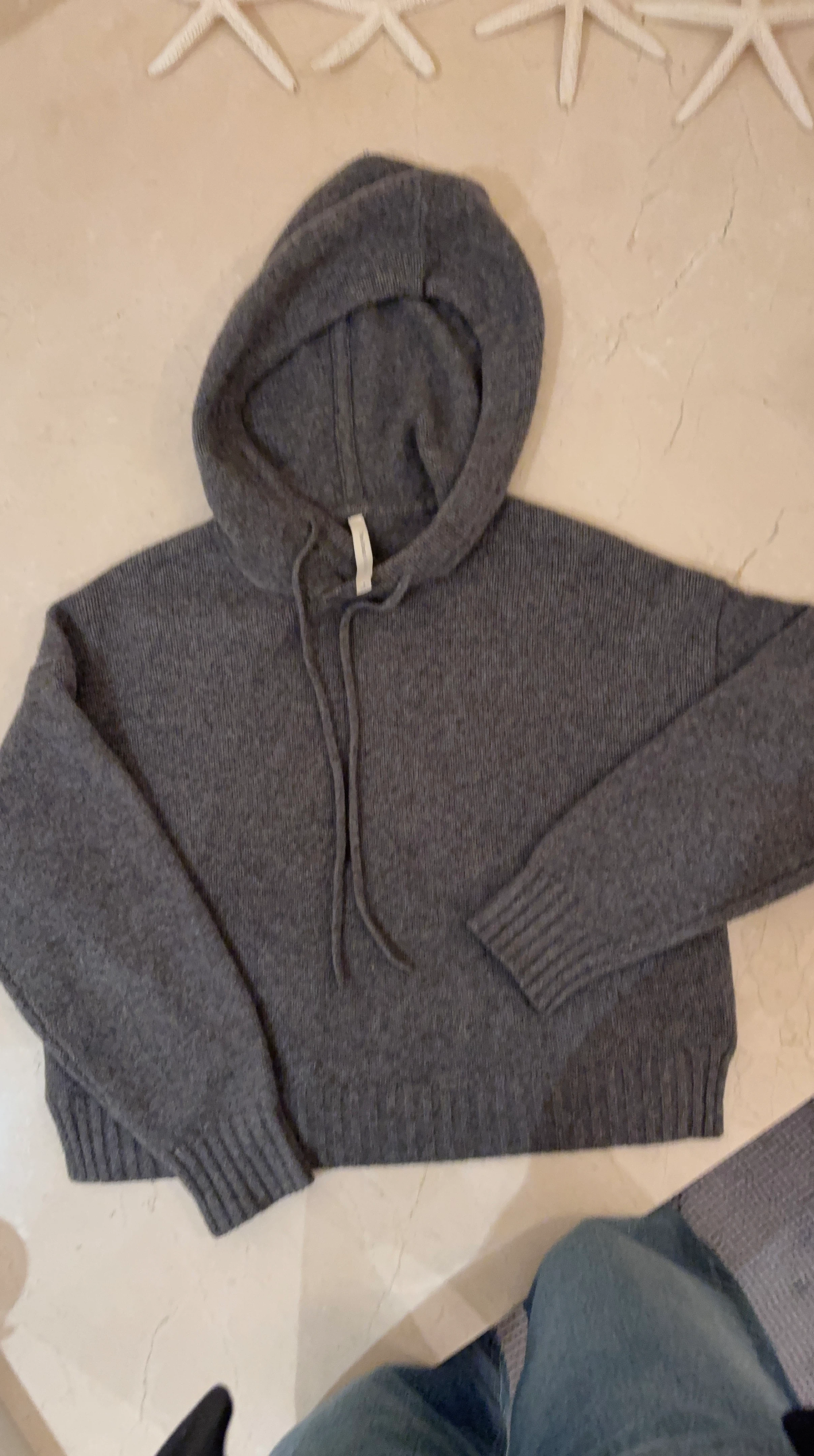 Aritzia Grey Cashmere Hoodie