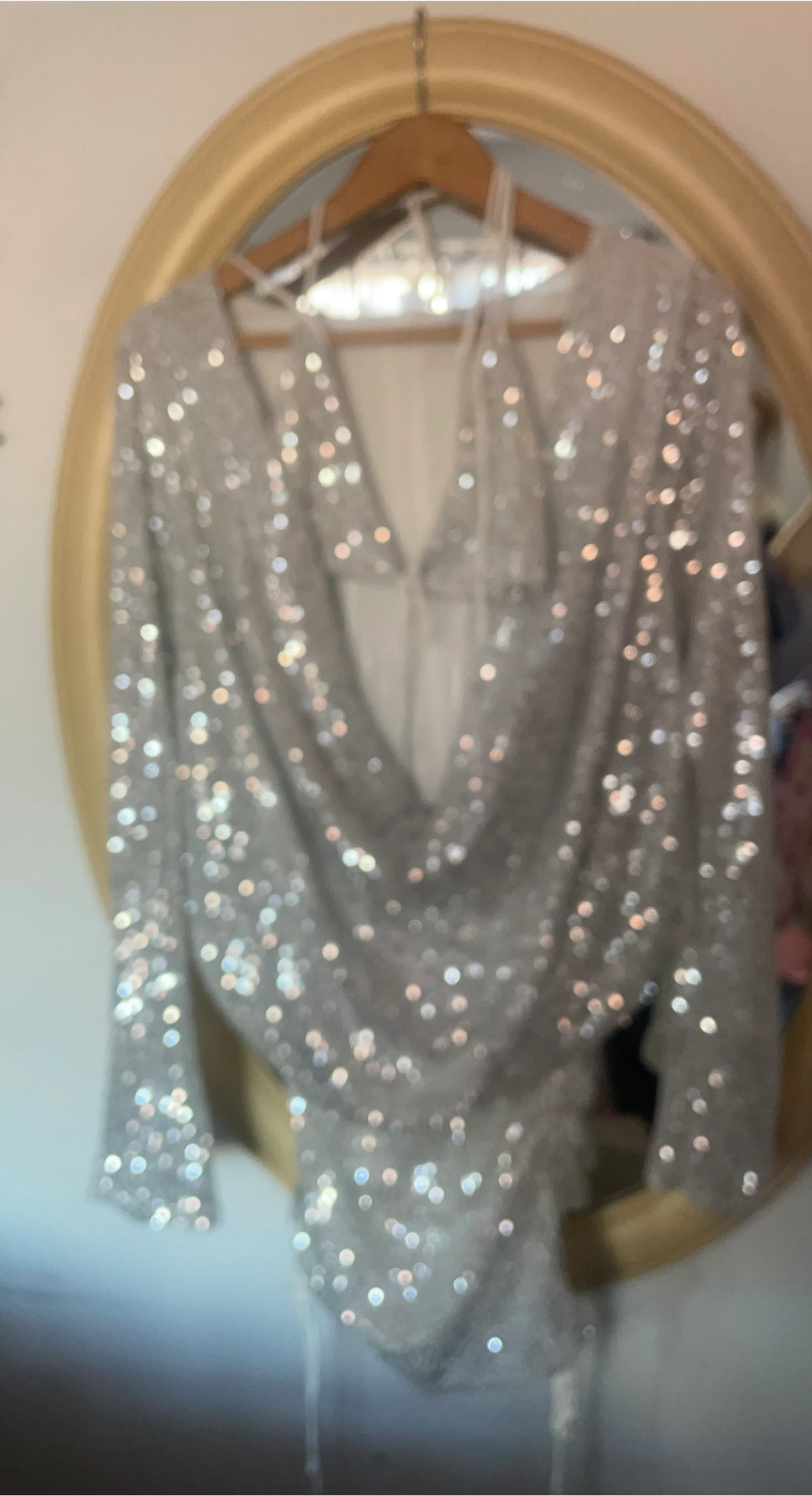 Sequin Long Sleeve Mini Dress