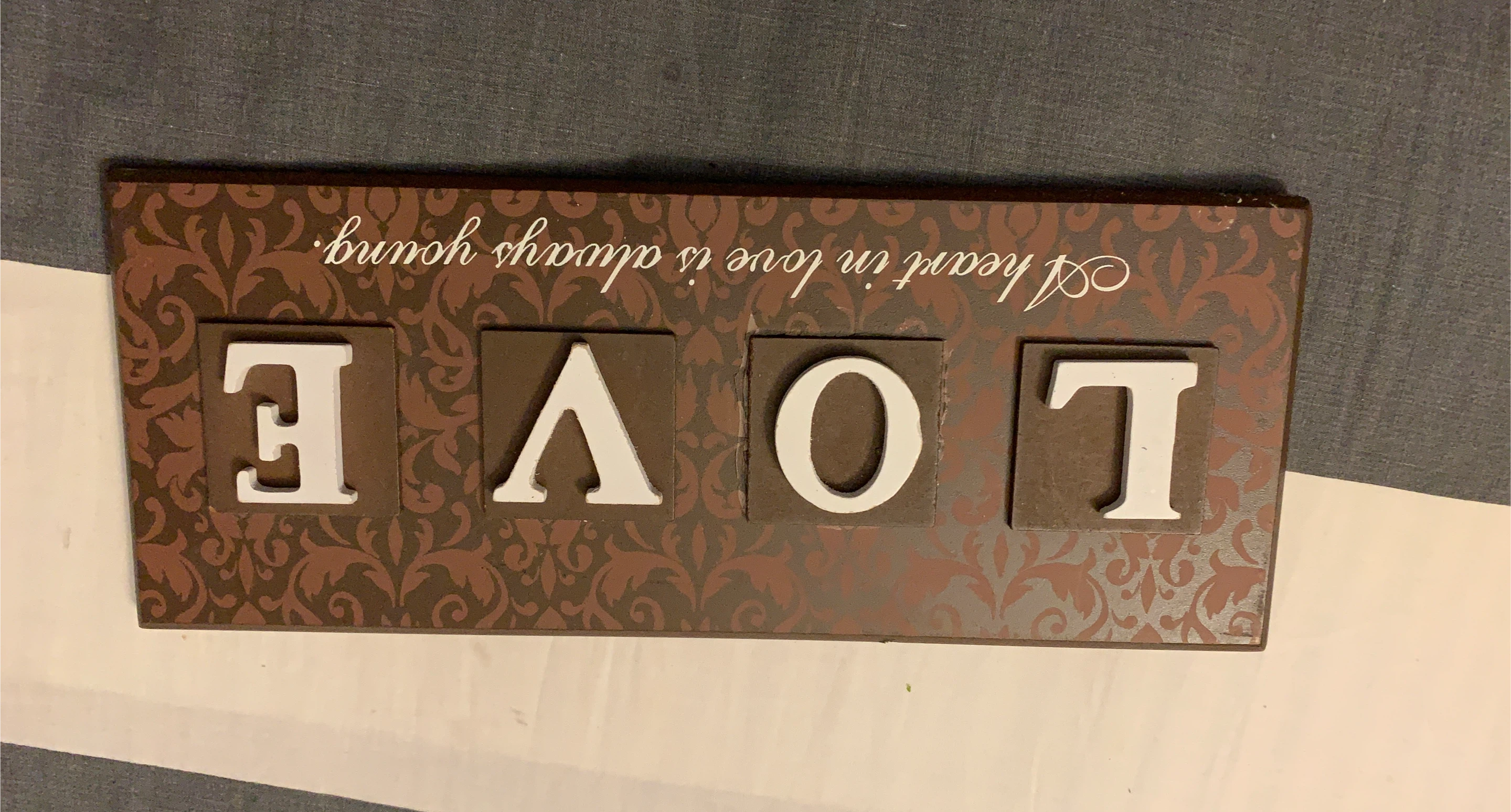 Love Wall Decor - Brown & White - photo 2
