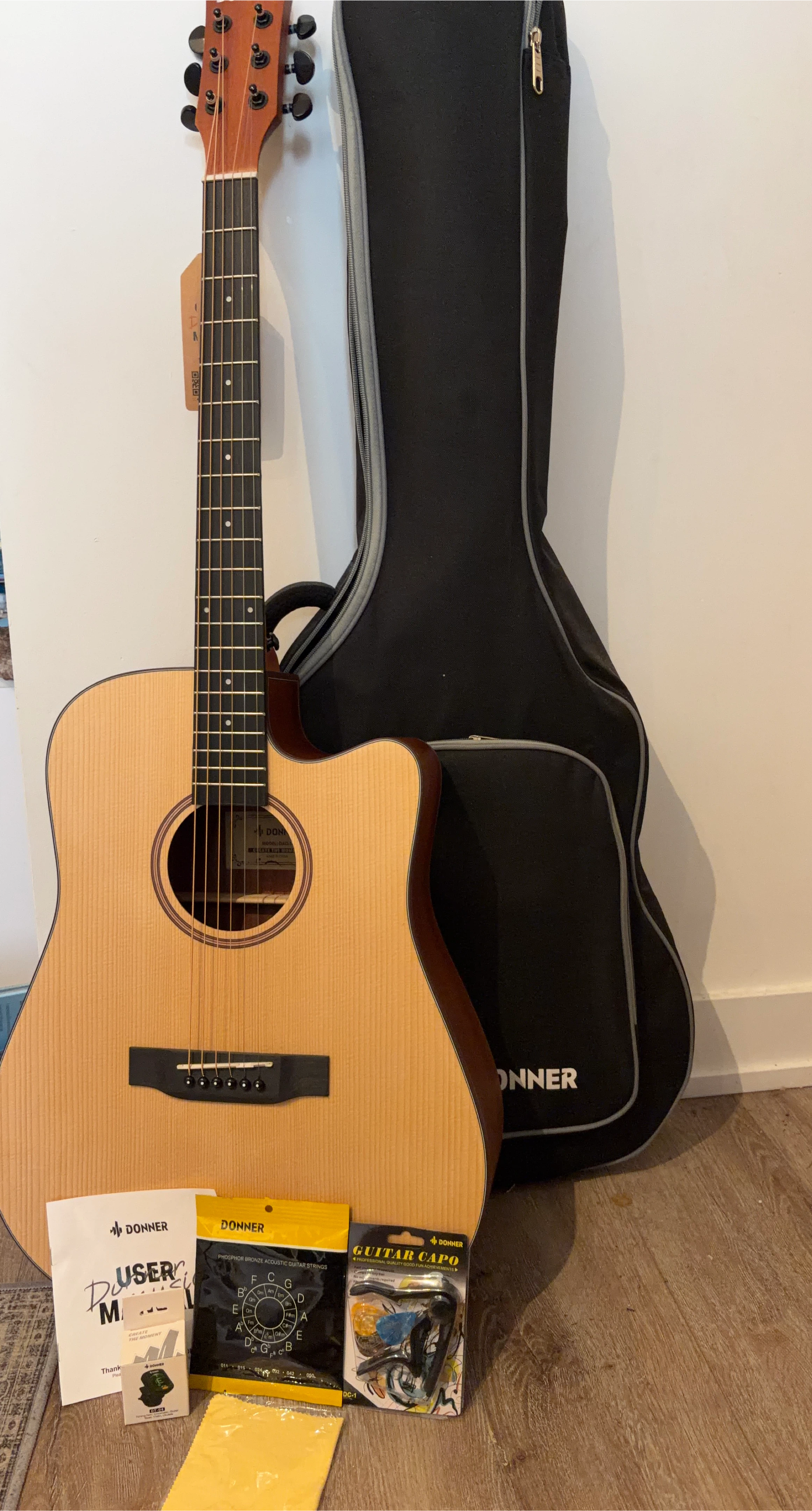 Donner Acoustic Guitar with Accessories