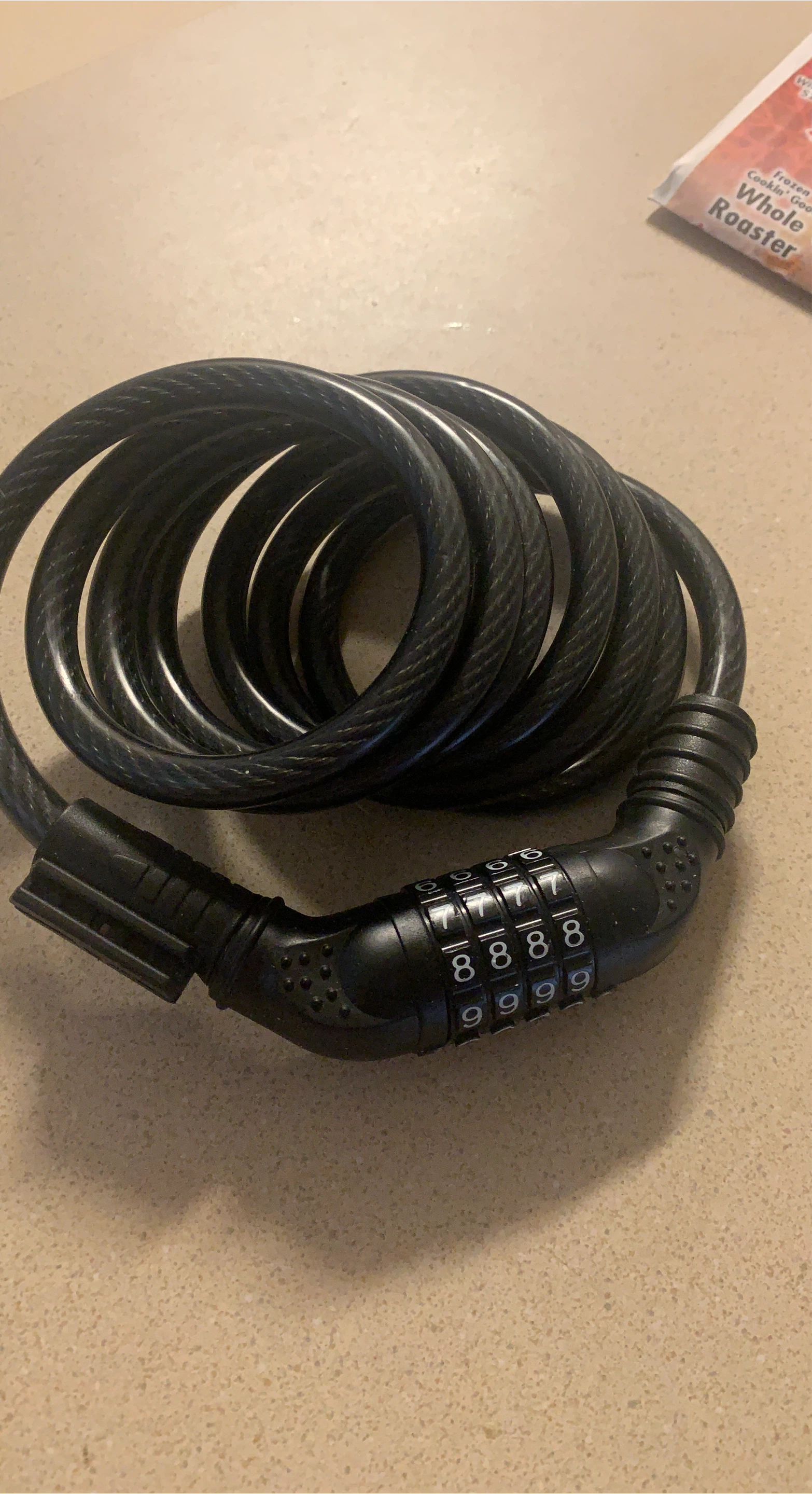 Black Combination Bike Lock