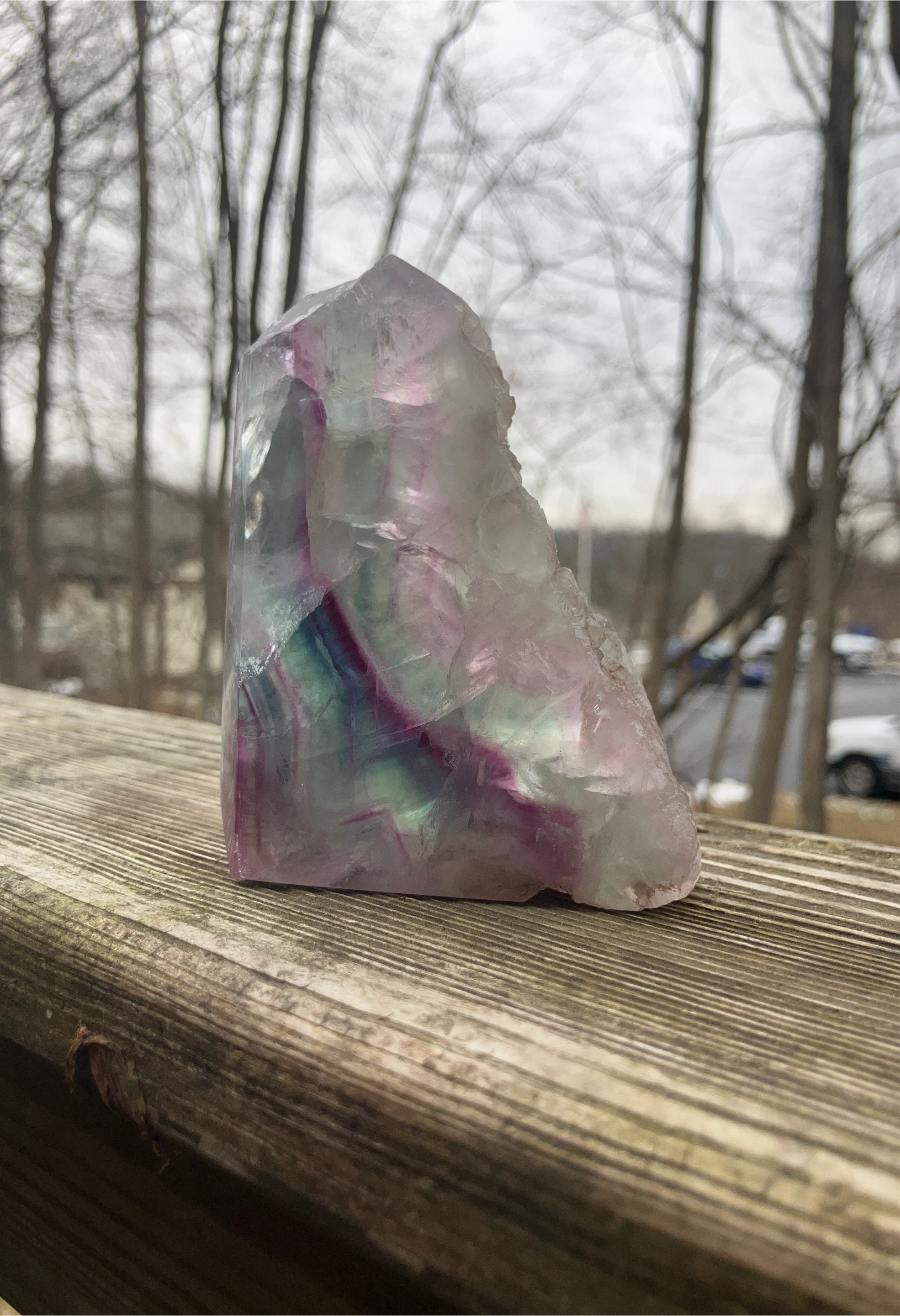 Rainbow Fluorite Crystal Freeform