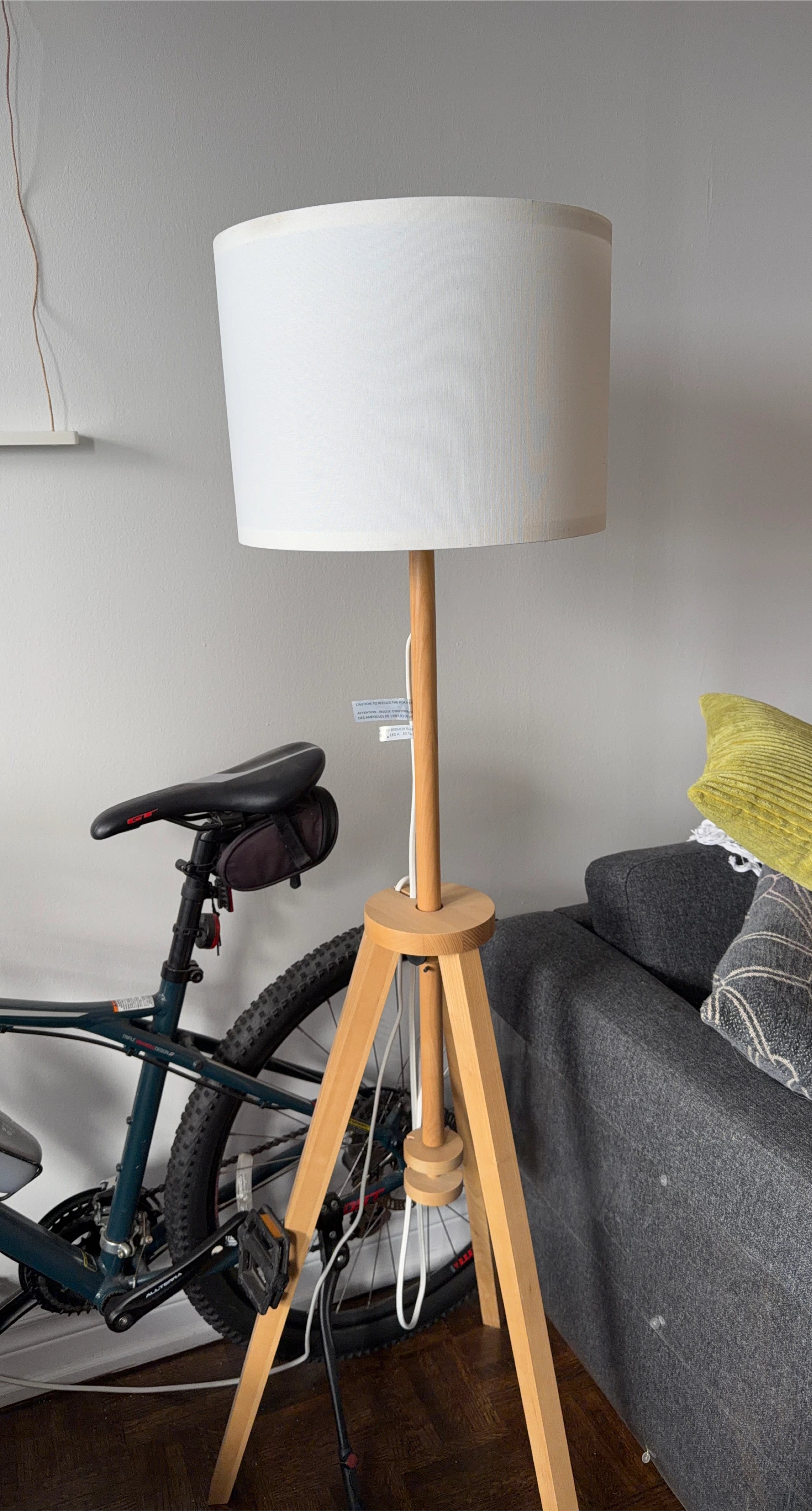 Tripod Floor Lamp - White Shade