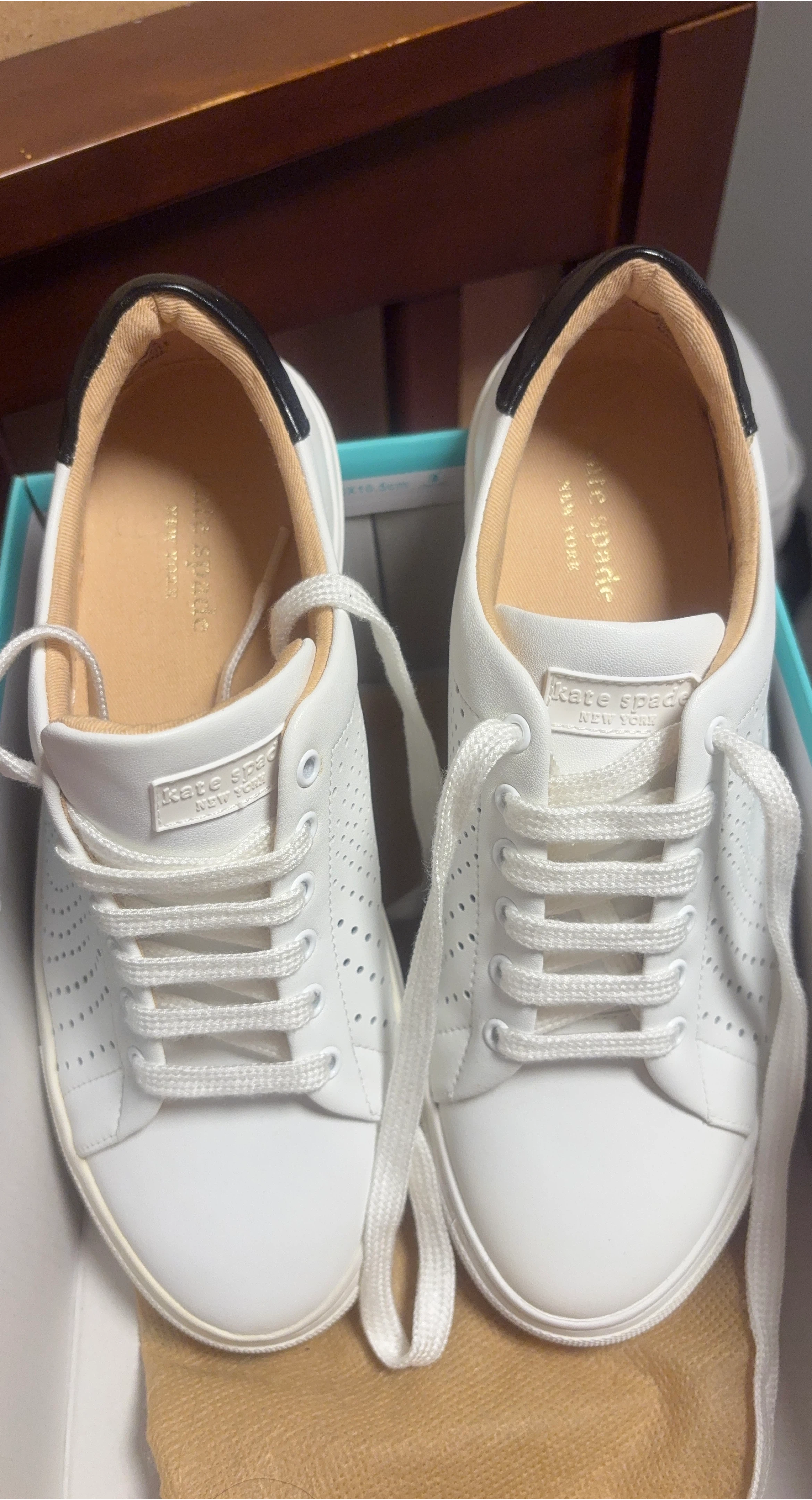 Kate Spade White Leather Sneakers