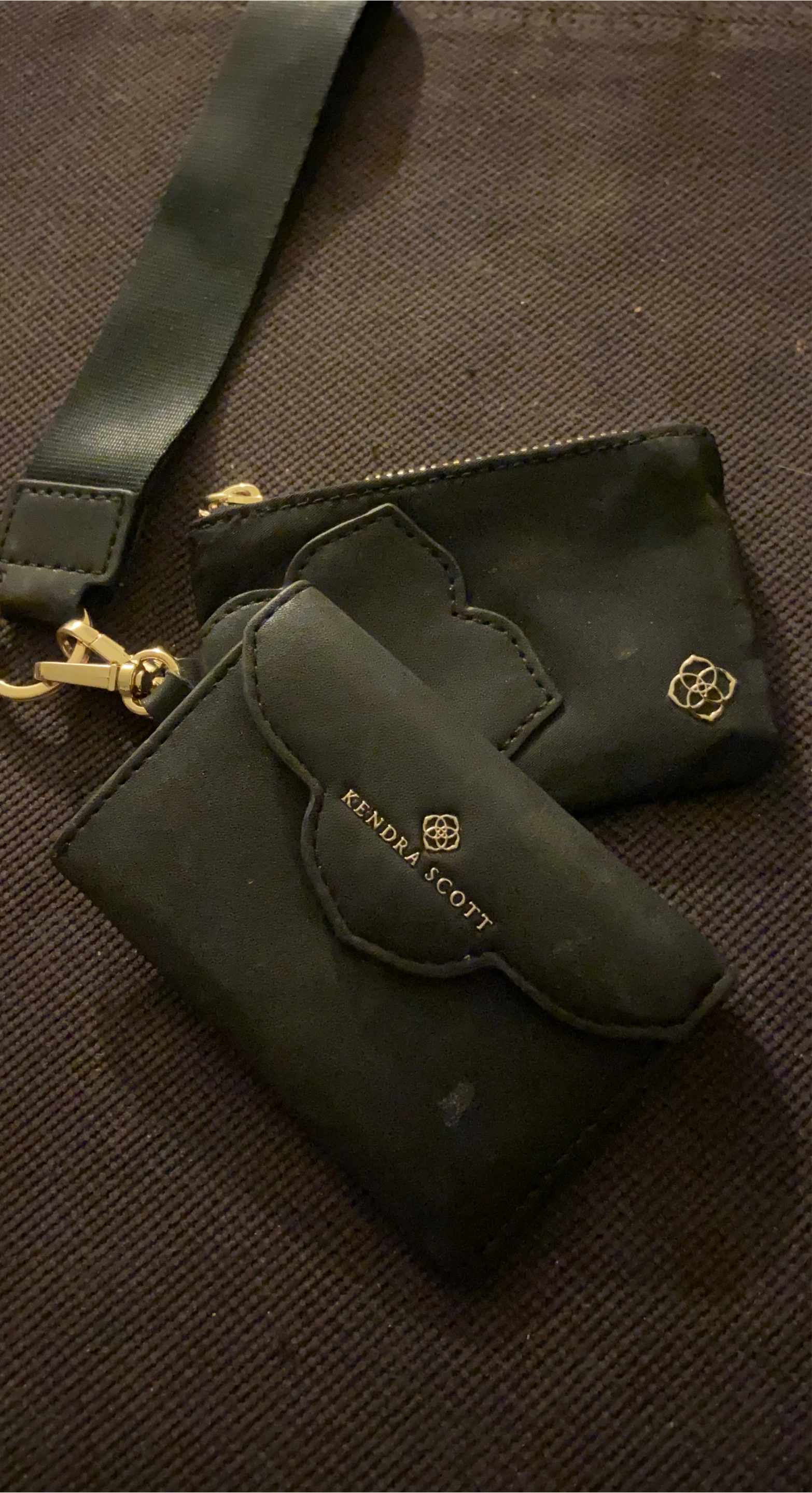 Kendra Scott Black Card Case & Coin Pouch