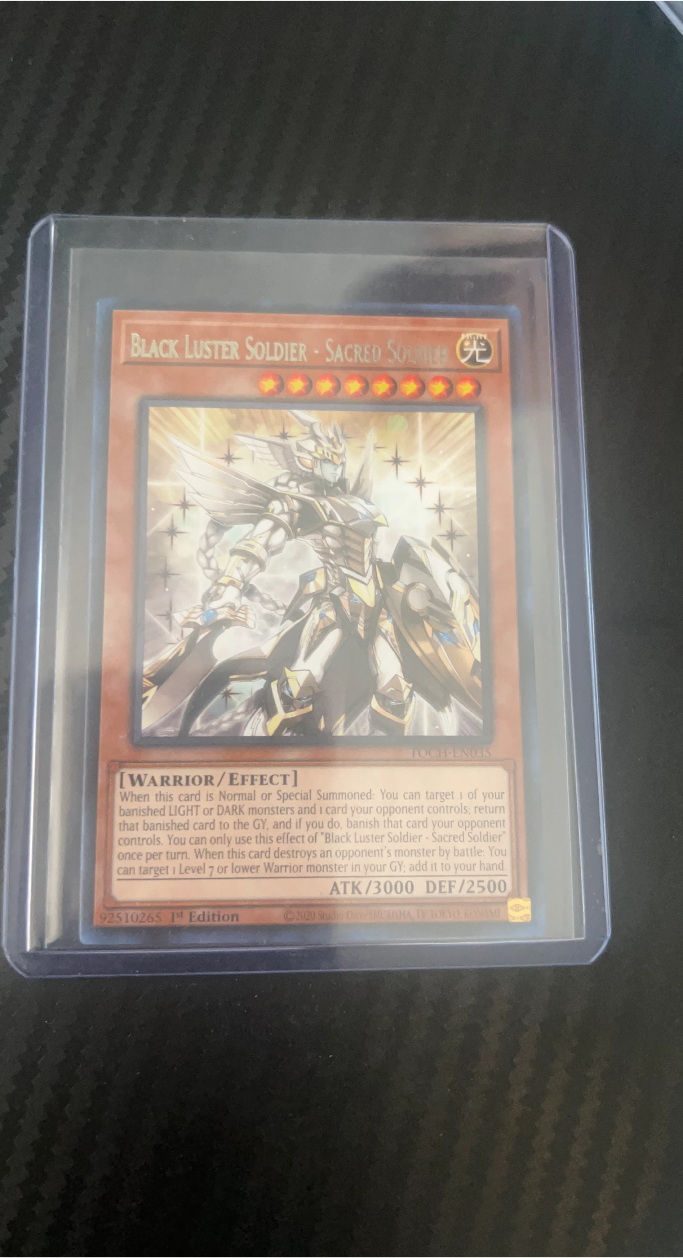 Black Luster Soldier - Sacred Soldier Yu-Gi-Oh! Card