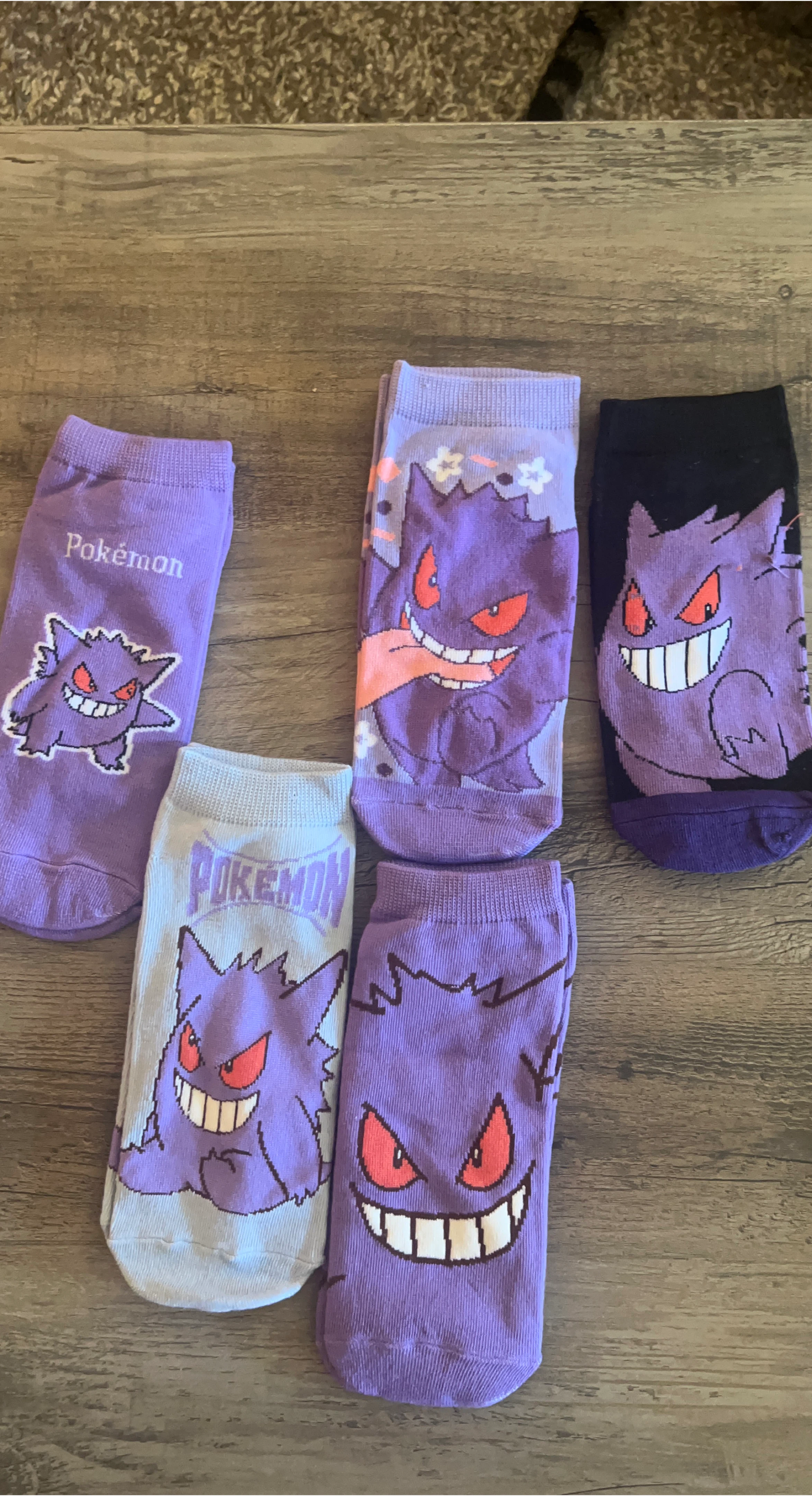 Pokémon Gengar Socks - Set of 5