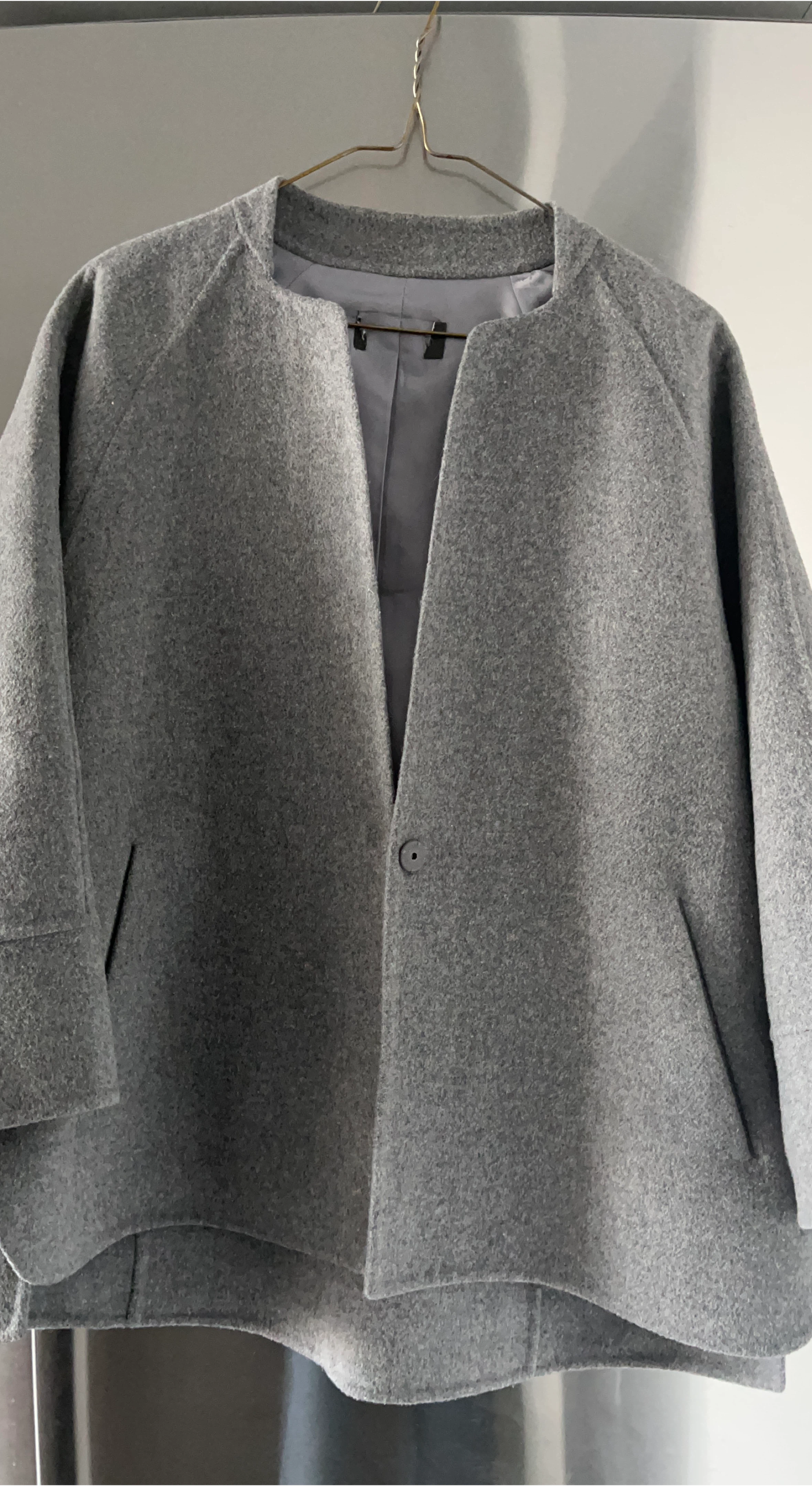 Grey Wool Blend Jacket