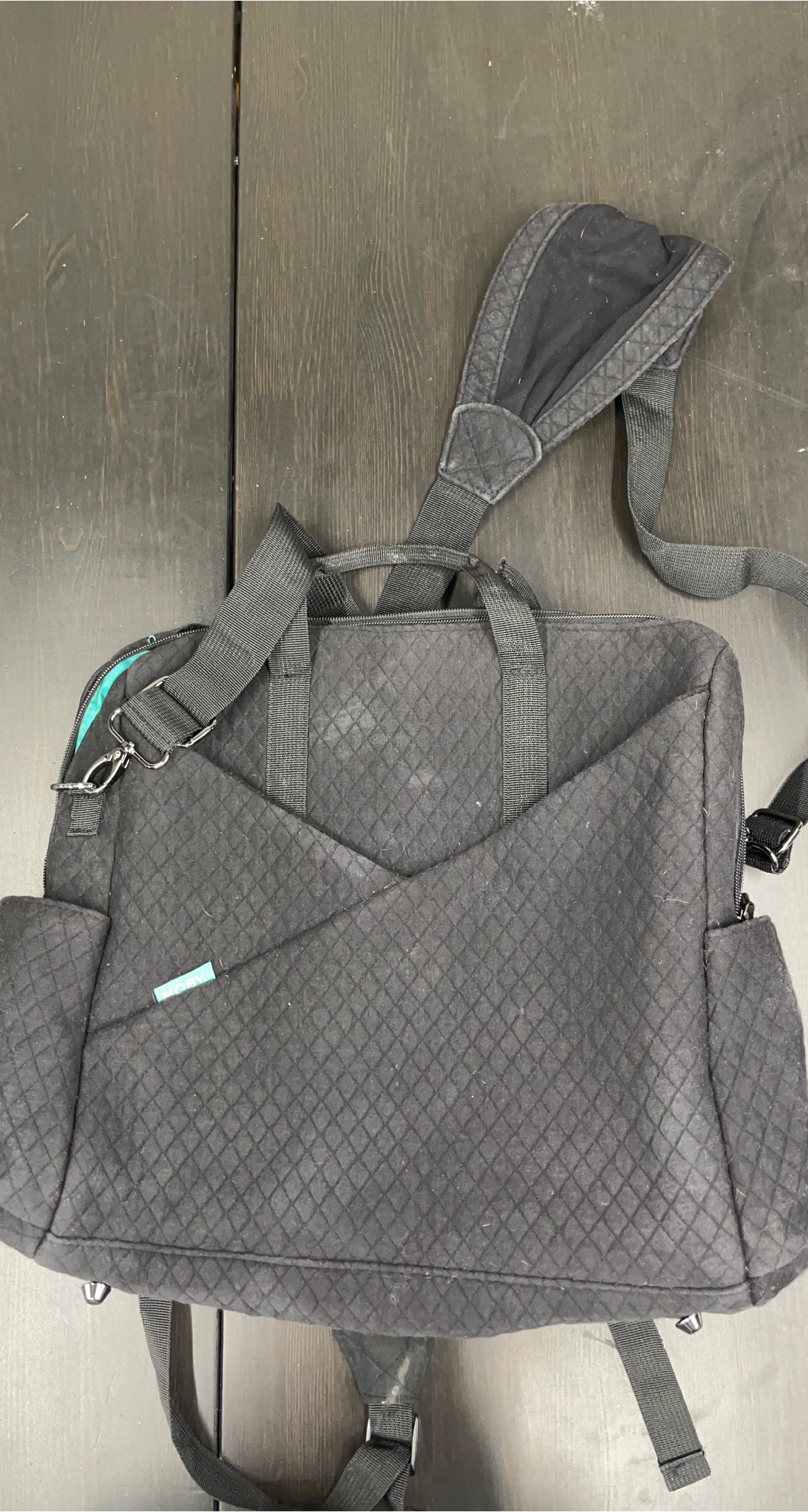Moby Black Diaper Bag Backpack - photo 2
