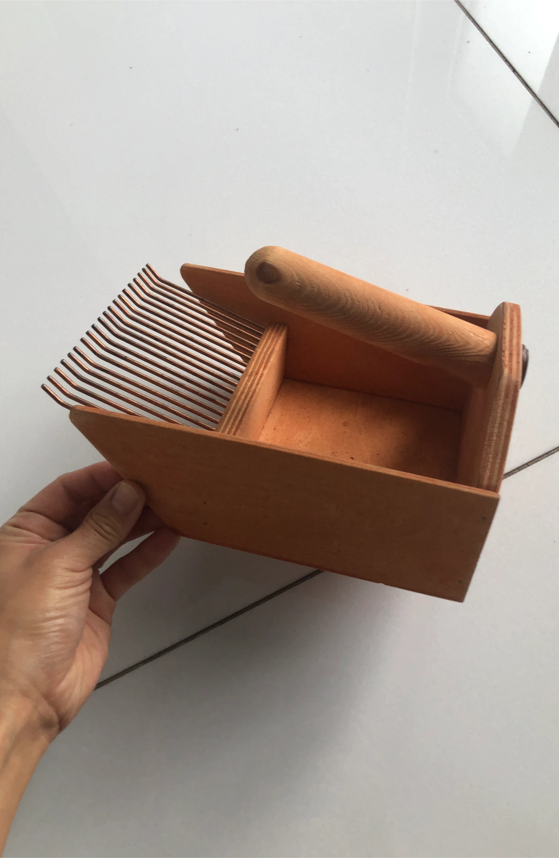 Vintage Wooden Berry Picker