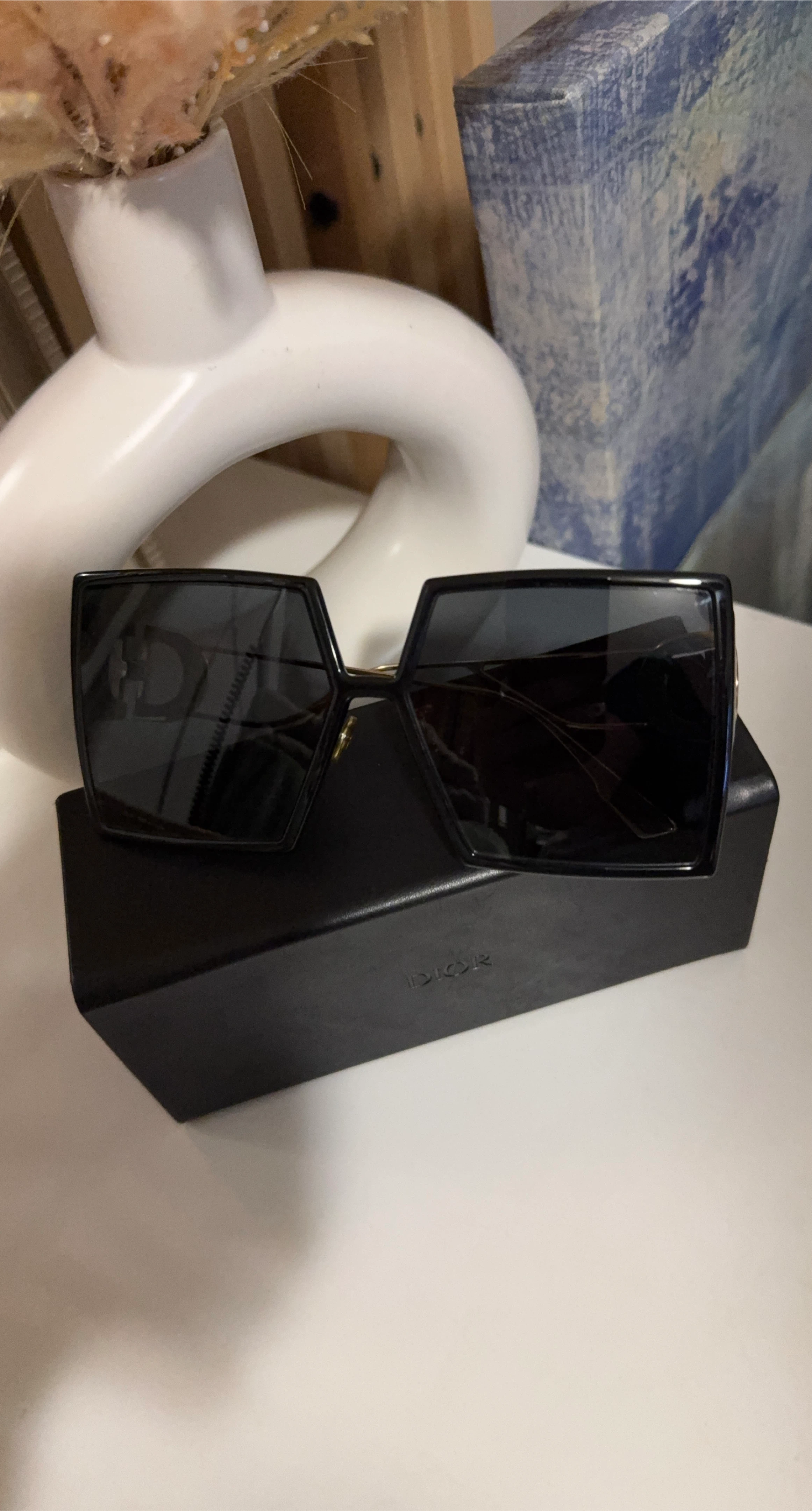 Dior Black Sunglasses w/ Case