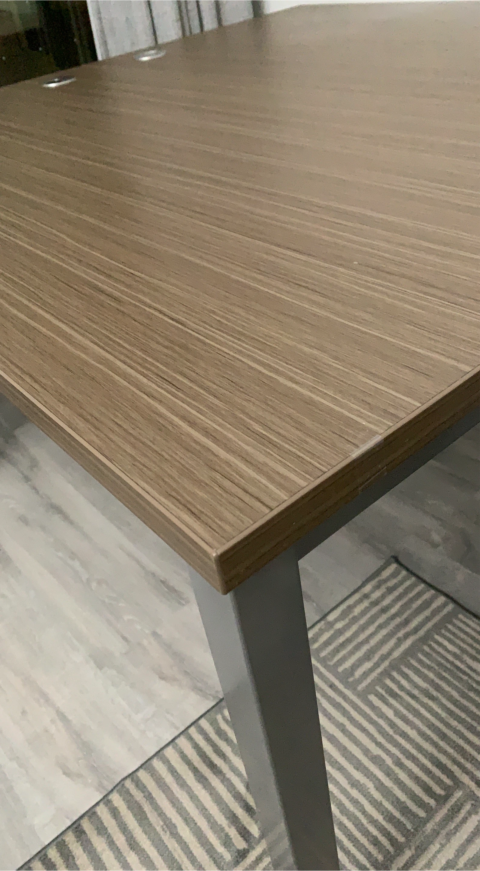 Wooden Desk with Metal Legs