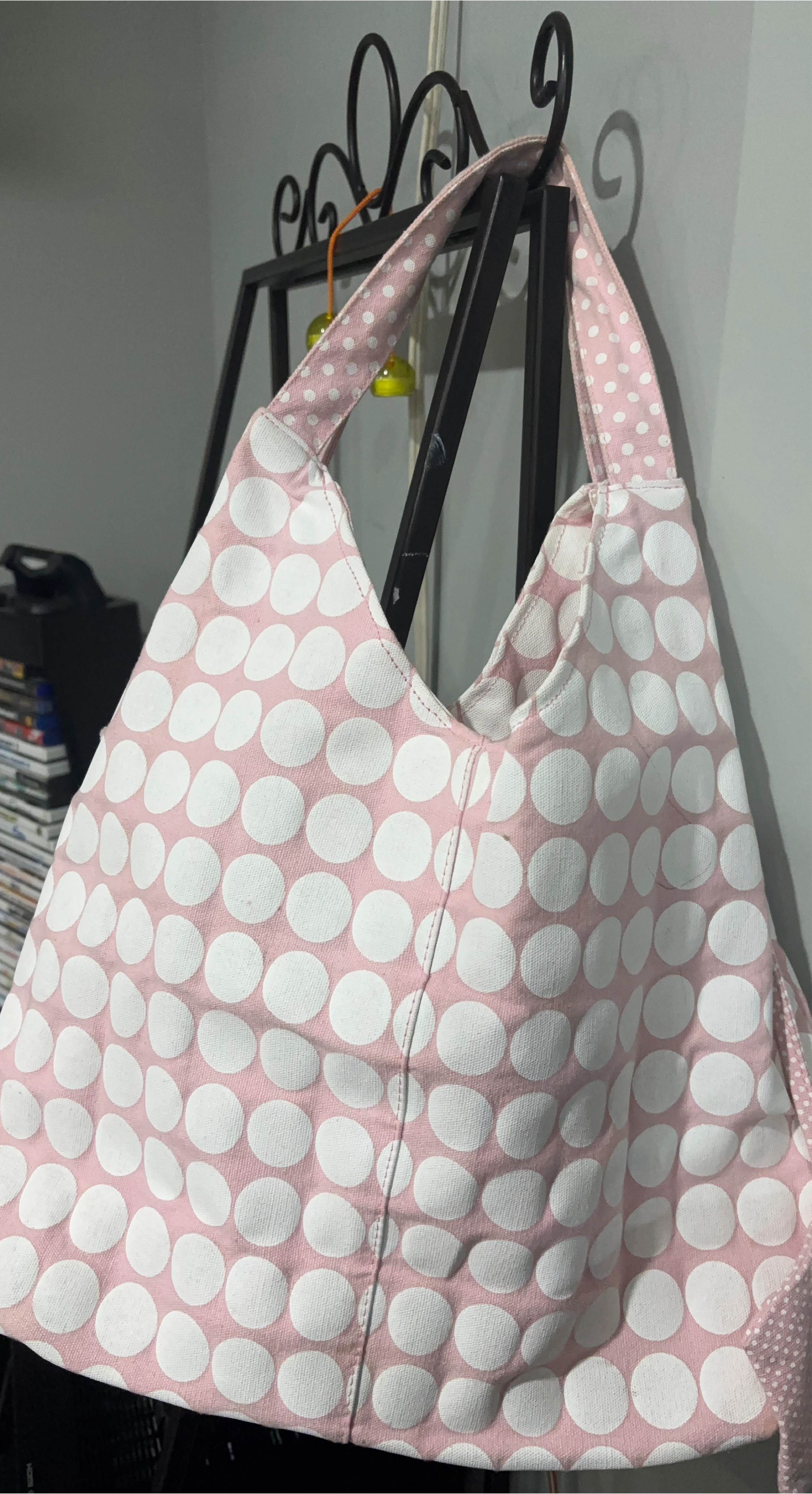 Pink & White Polka Dot Shoulder Bag